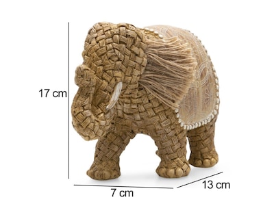 Foto 6 | Escultura de Elefante Tawny de Resina