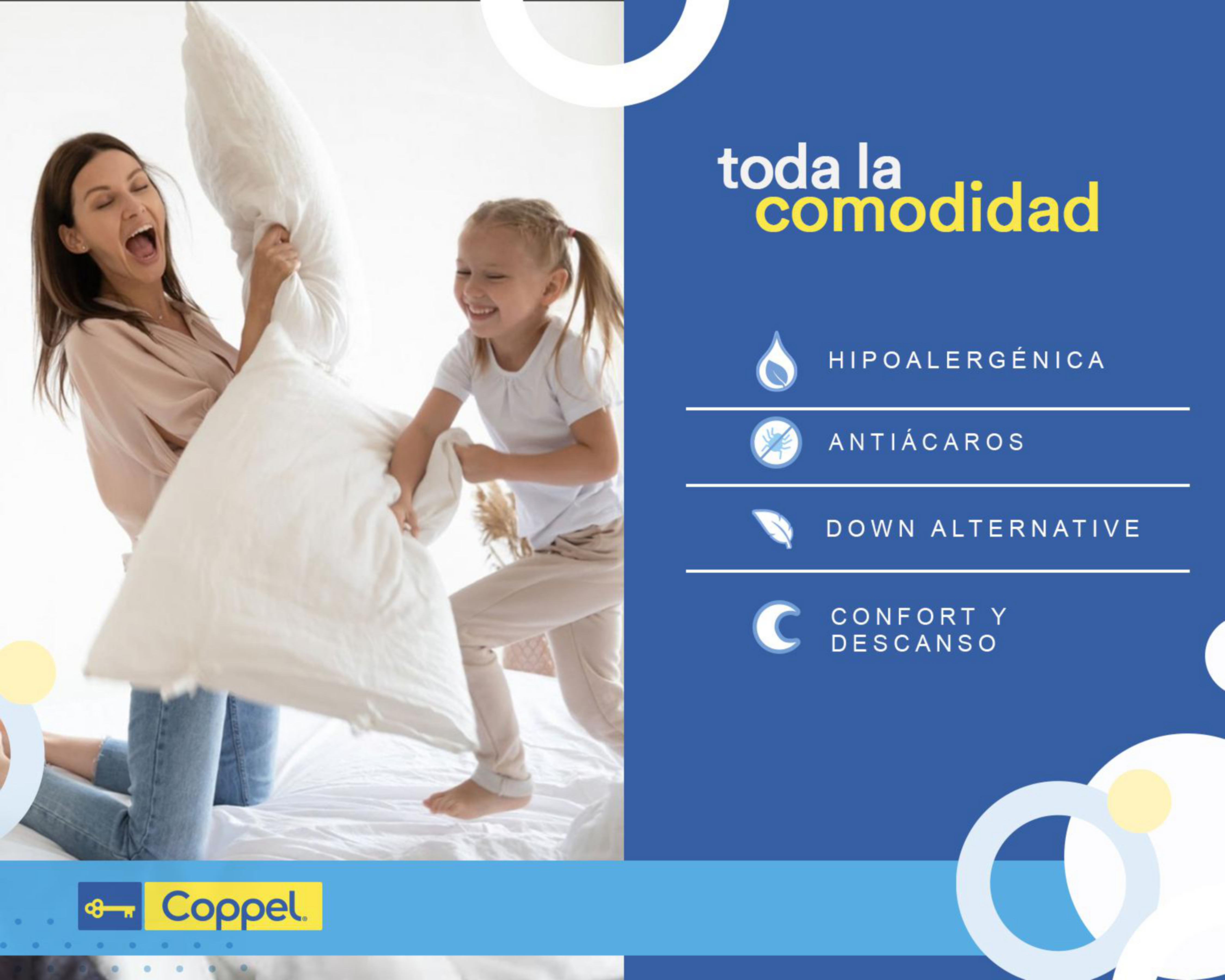Foto 4 | Almohada Dues Estándar Suave 2 Piezas
