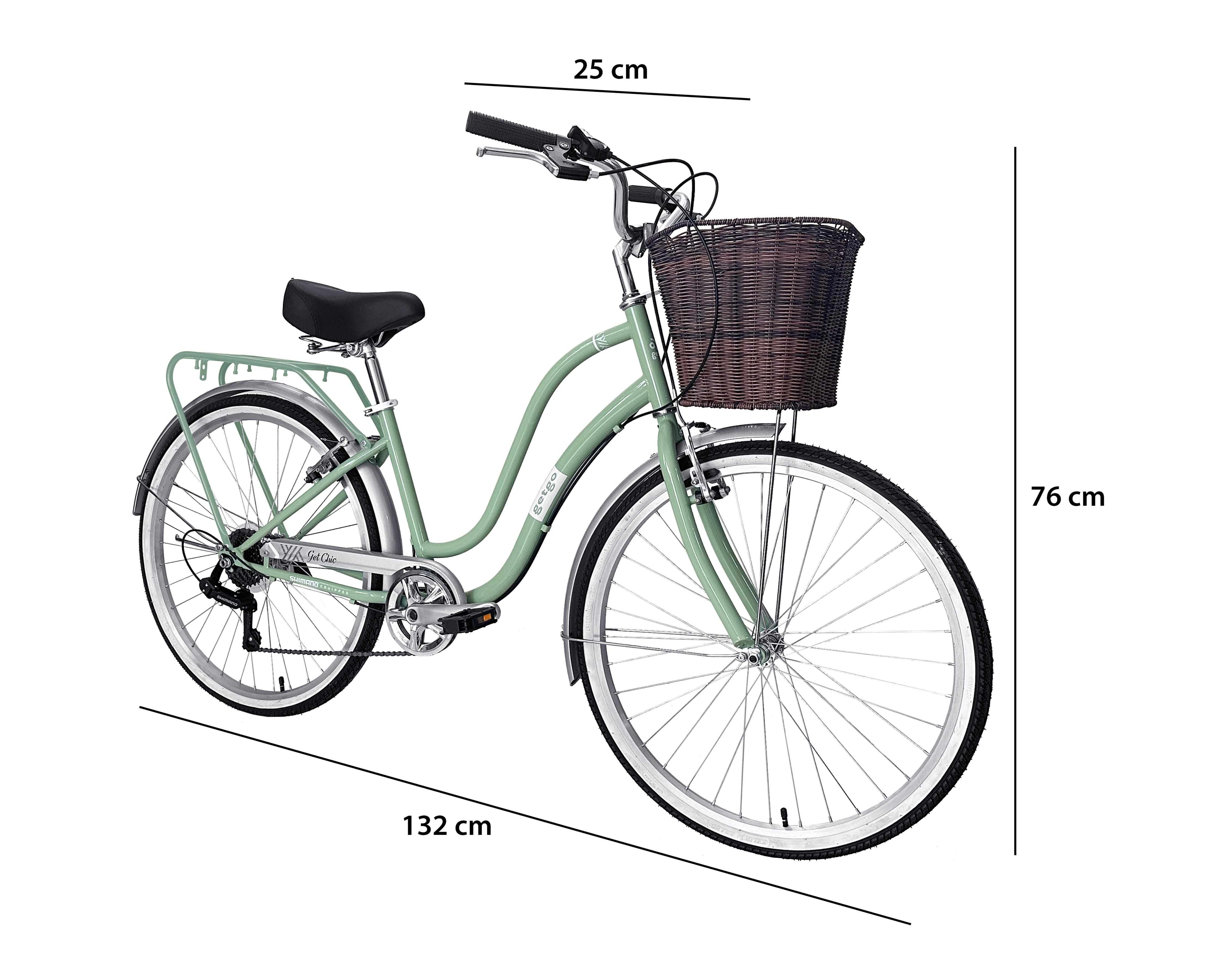 Foto 7 pulgar | Bicicleta Urbana Getgo Get Chic Rodada 26 Verde