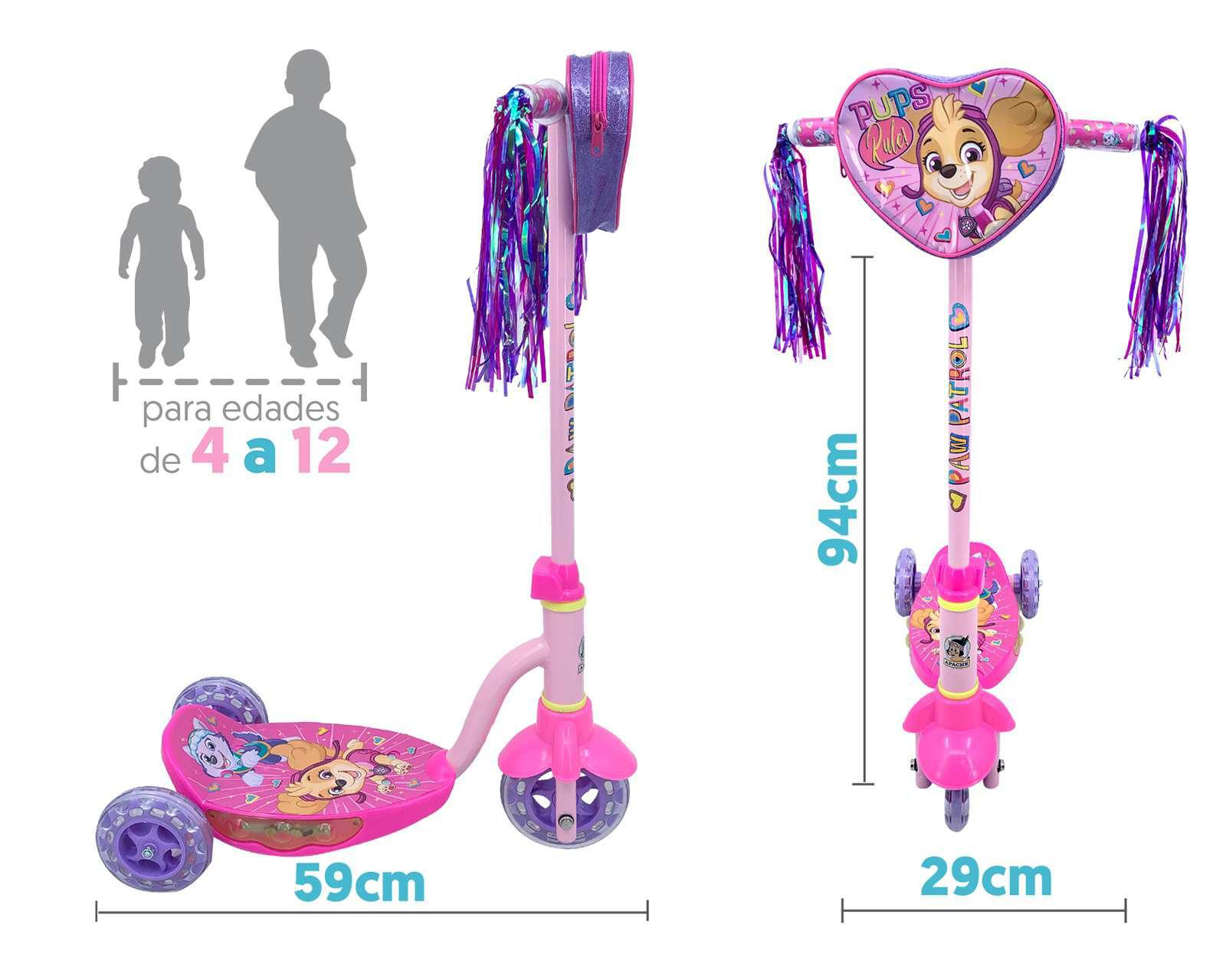 Foto 4 pulgar | Scooter Apache Paw Patrol con Luces LED