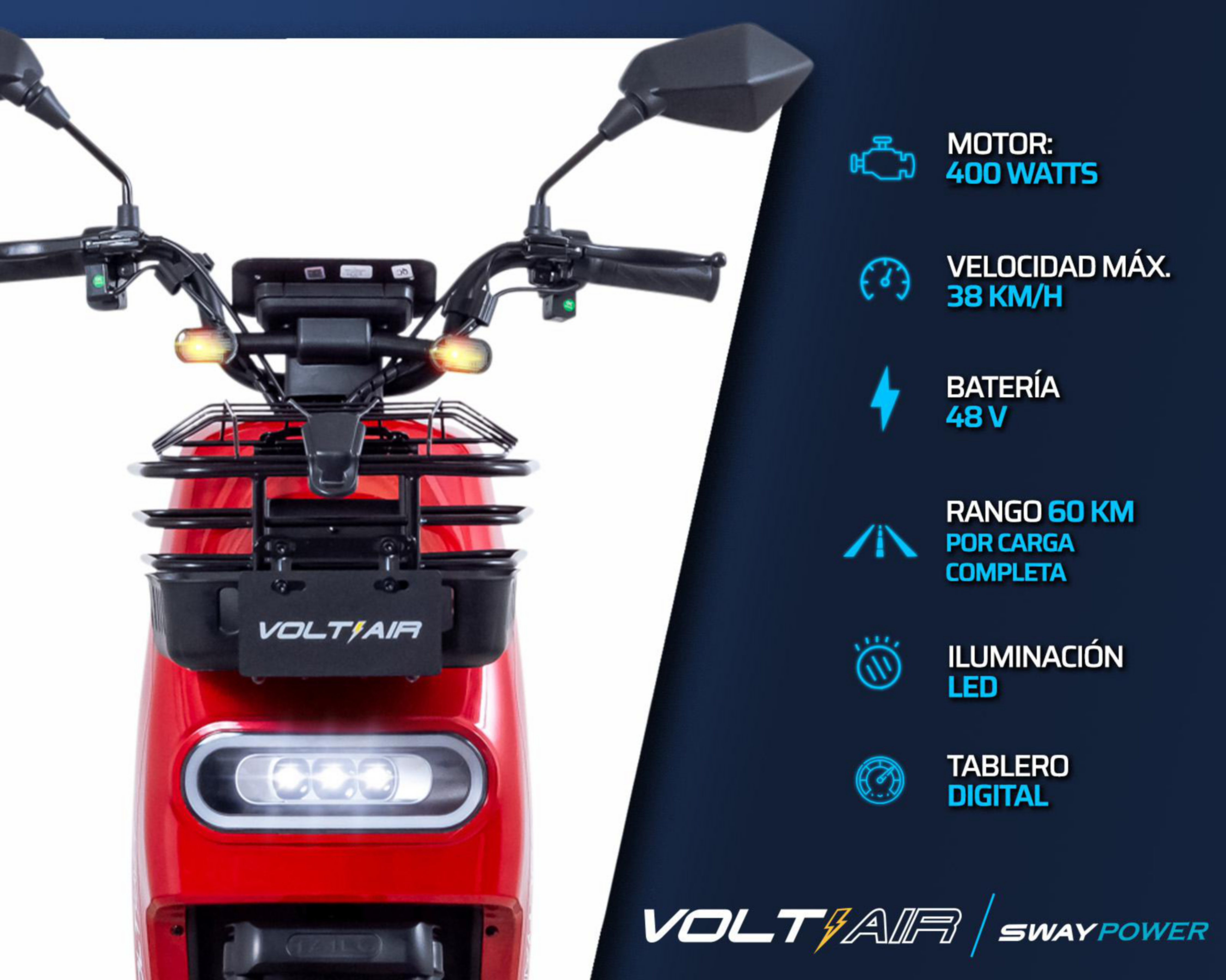 Foto 6 pulgar | Moto Eléctrica Voltair Sway Power 2025