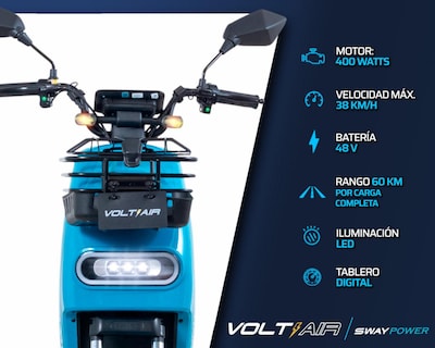 Foto 5 | Moto Eléctrica Voltair Sway Power Azul 2024