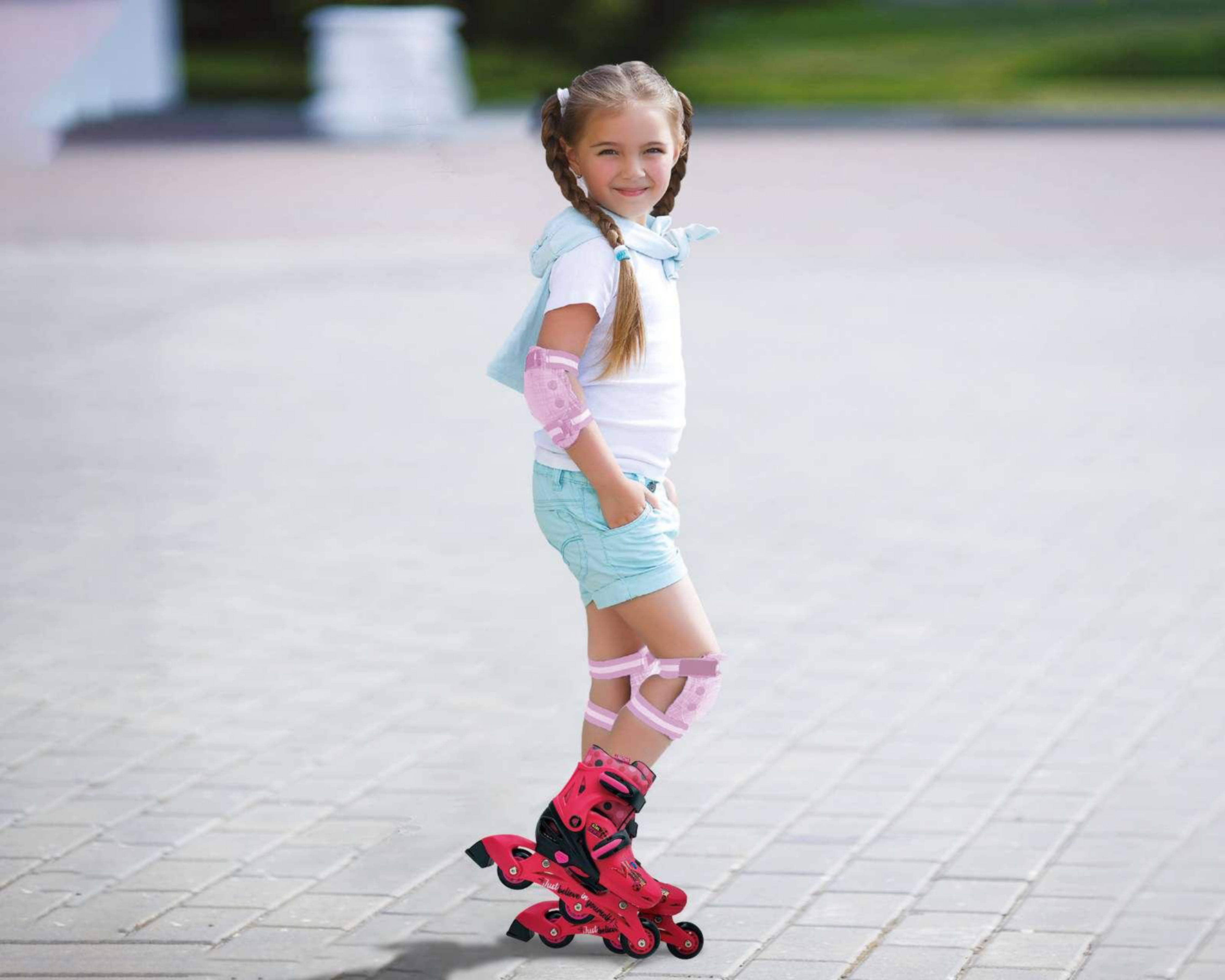Foto 4 pulgar | Patines Apache Ladybug color Rojo Talla 19 - 22