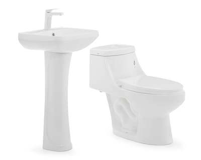 Foto 1 | Lavabo y Pedestal de Cerámica Helvex Op Cardo Premium