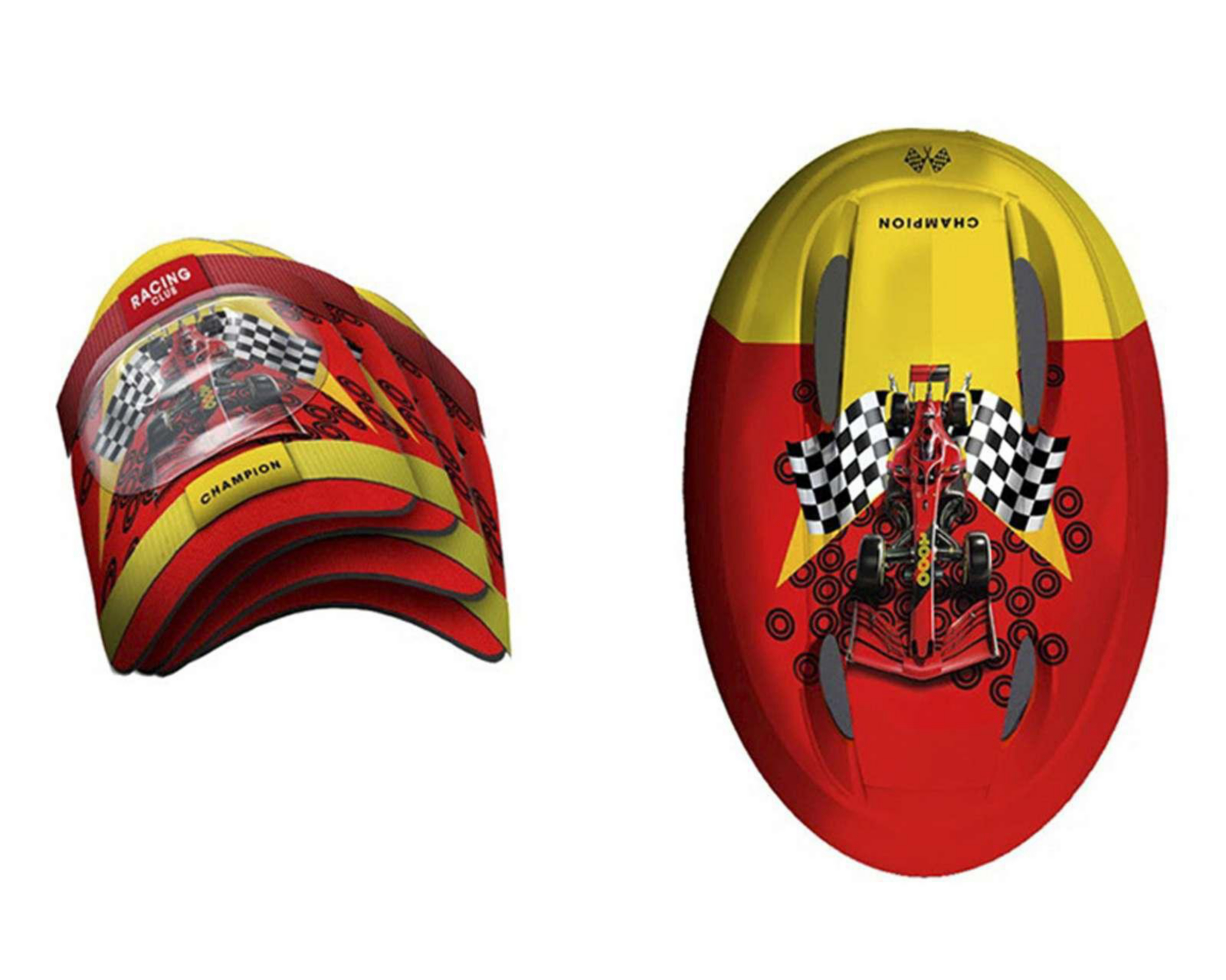 Casco con Rodilleras y Coderas Krown Racer 5 Piezas