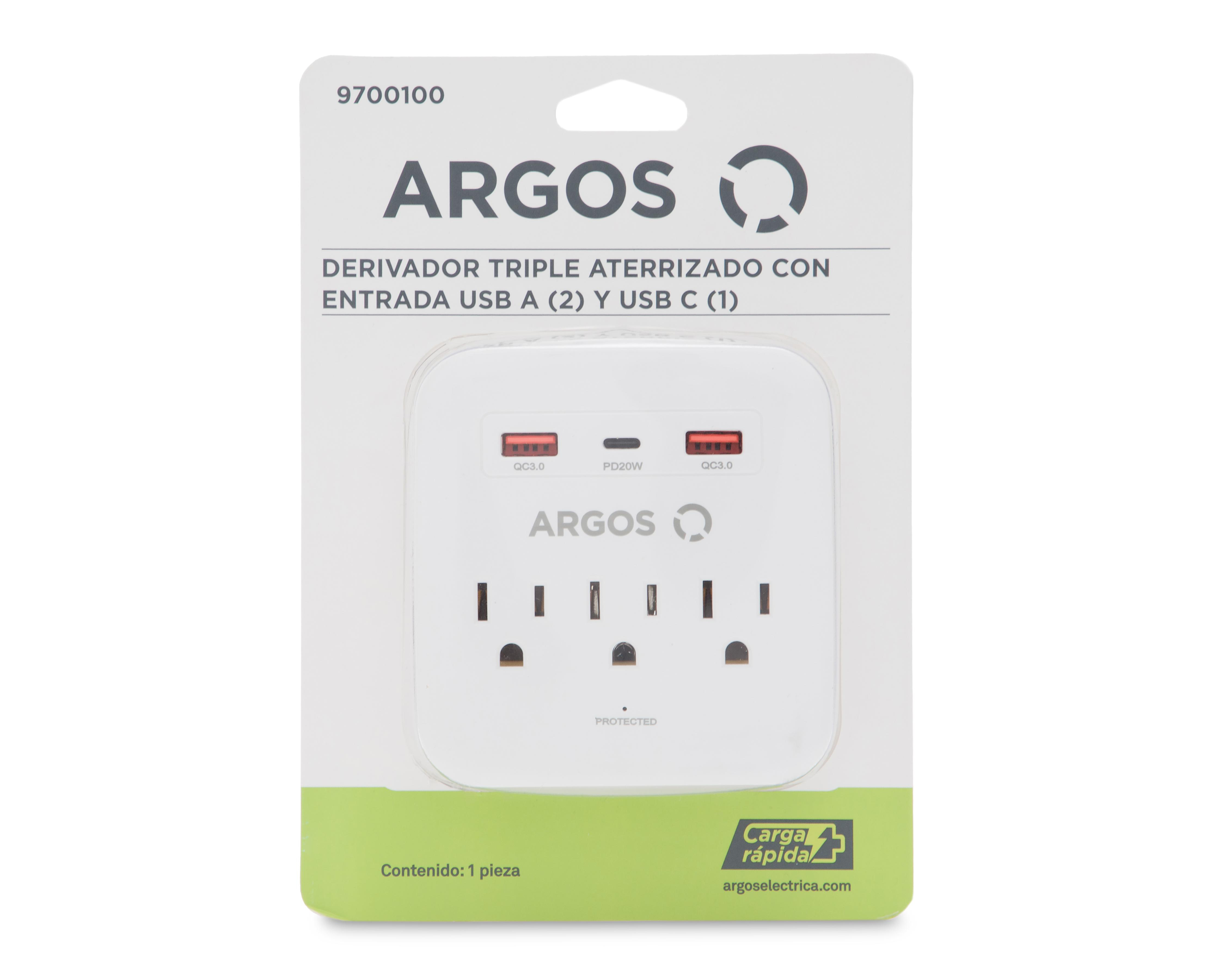 Foto 5 pulgar | Derivador Argos Triple Aterrizado 6 Entradas
