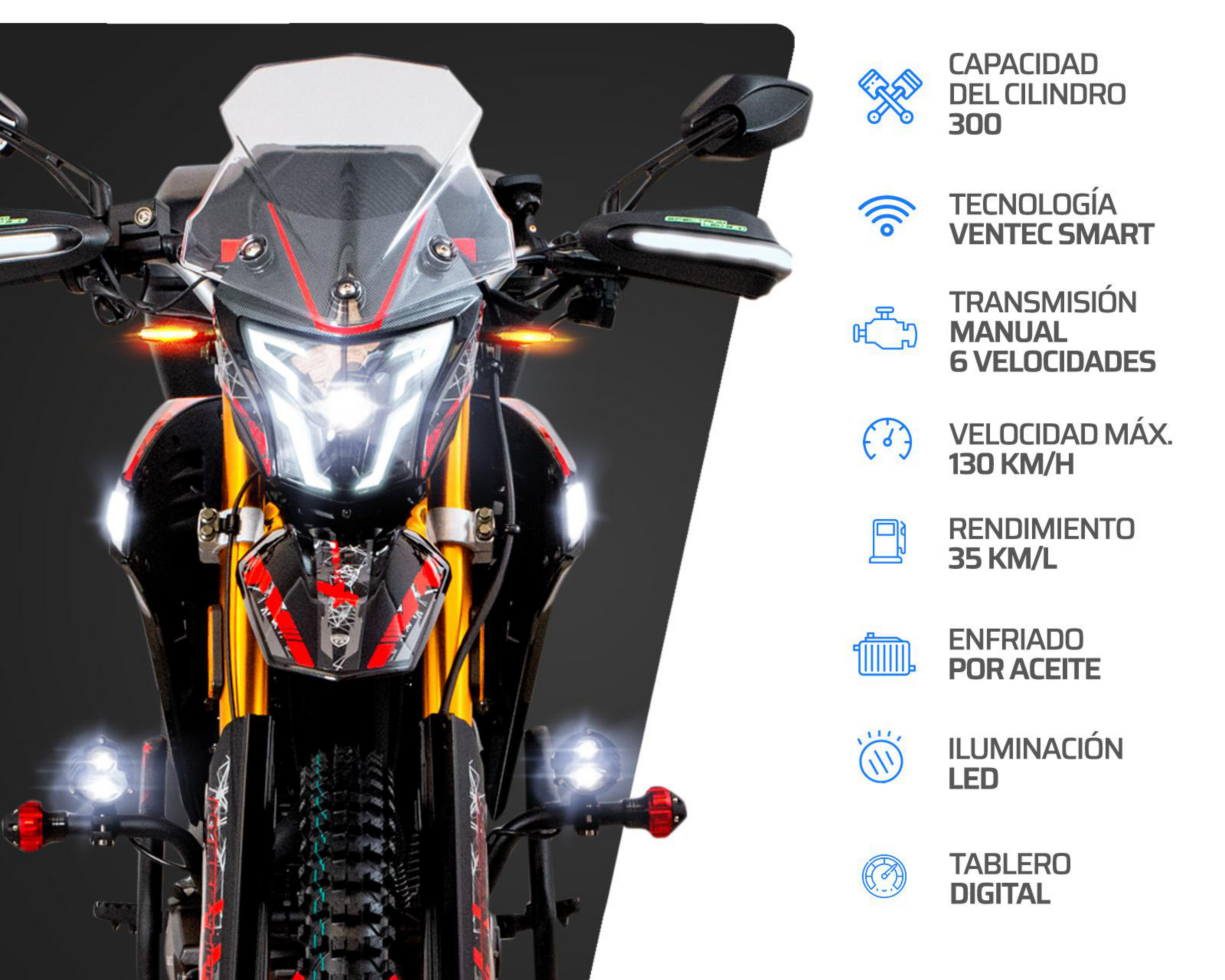Foto 6 pulgar | Motocicleta Vento Crossmax Rally TRX 300 cc 2025