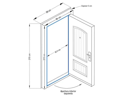 Foto 5 | Puerta de Seguridad Eversafe de Acero para Exterior 96 x 213 cm
