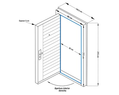 Foto 5 | Puerta de Seguridad Eversafe de Acero para Exterior 96 x 213 cm