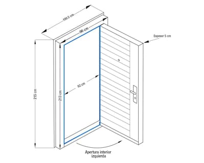 Foto 5 | Puerta de Seguridad Eversafe de Acero para Exterior 96 x 213 cm