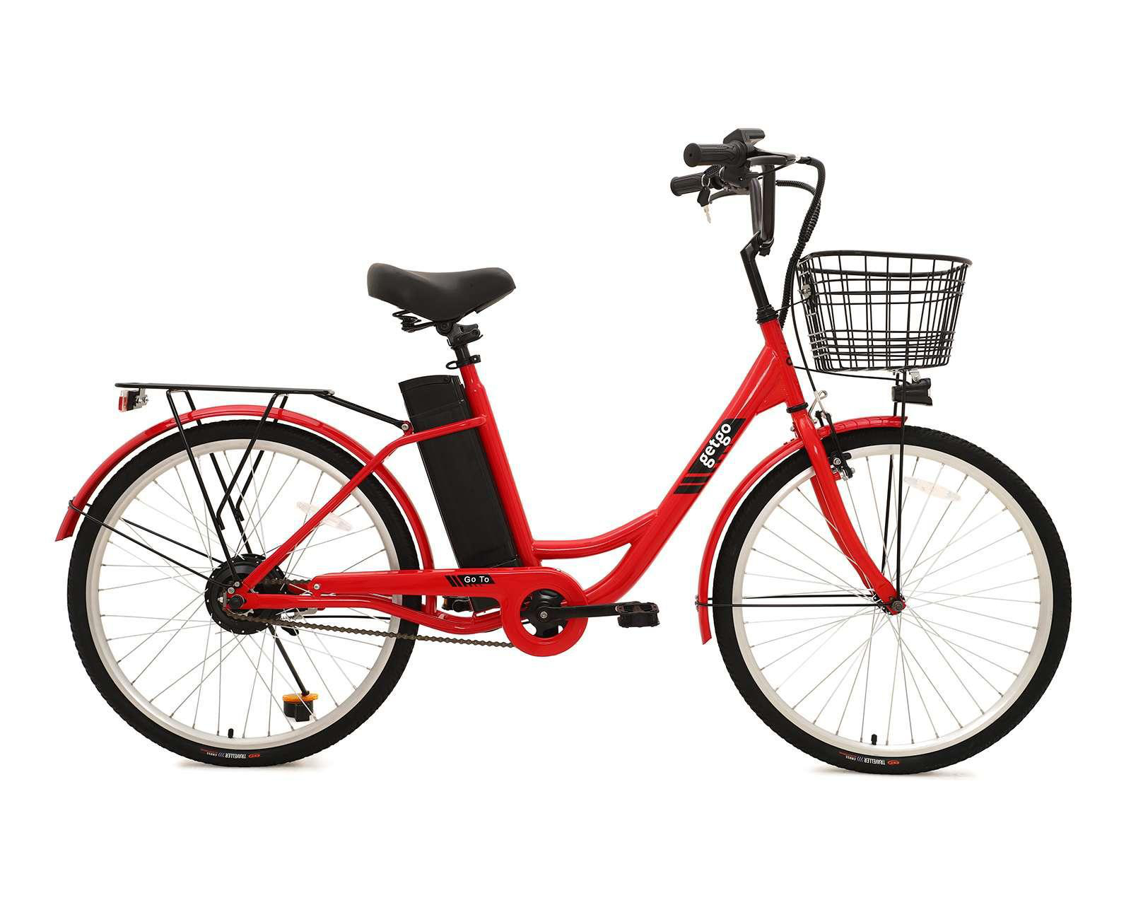 Foto 2 pulgar | Bicicleta Eléctrica Getgo Go To 26" Roja