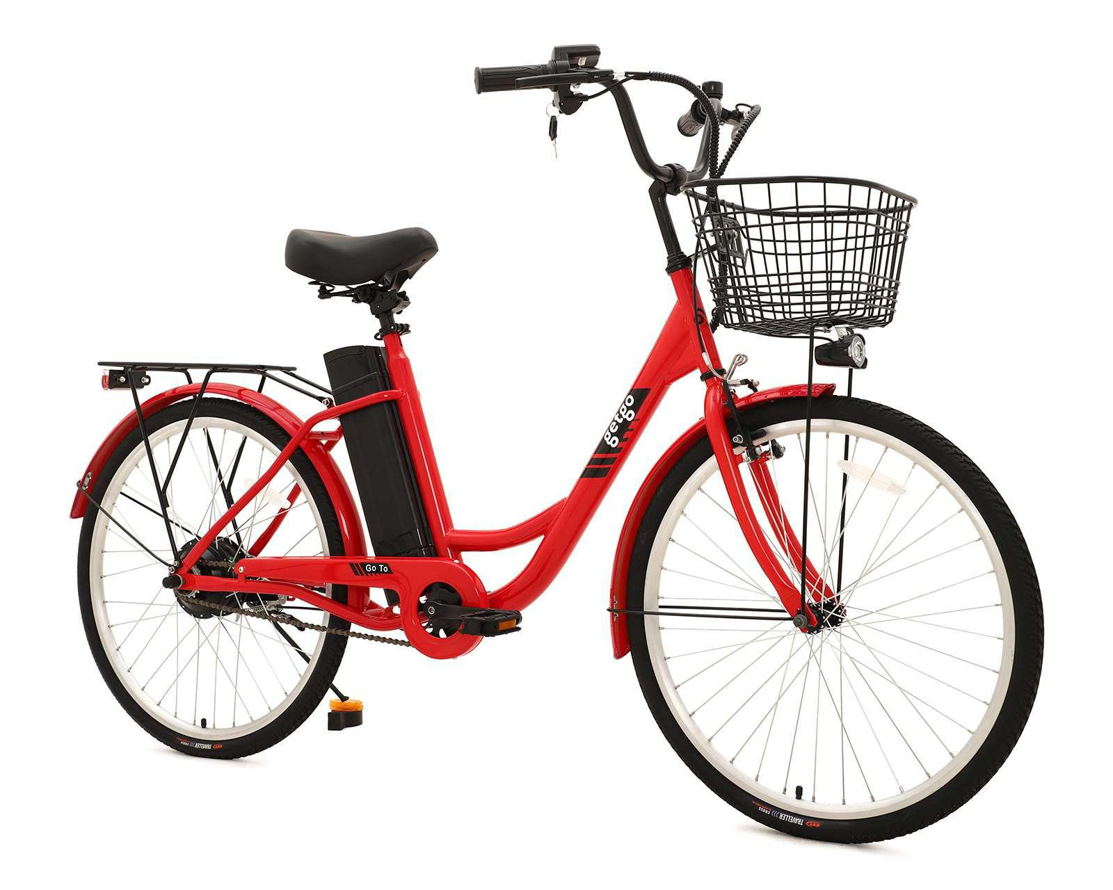 Foto 3 pulgar | Bicicleta Eléctrica Getgo Go To 26" Roja