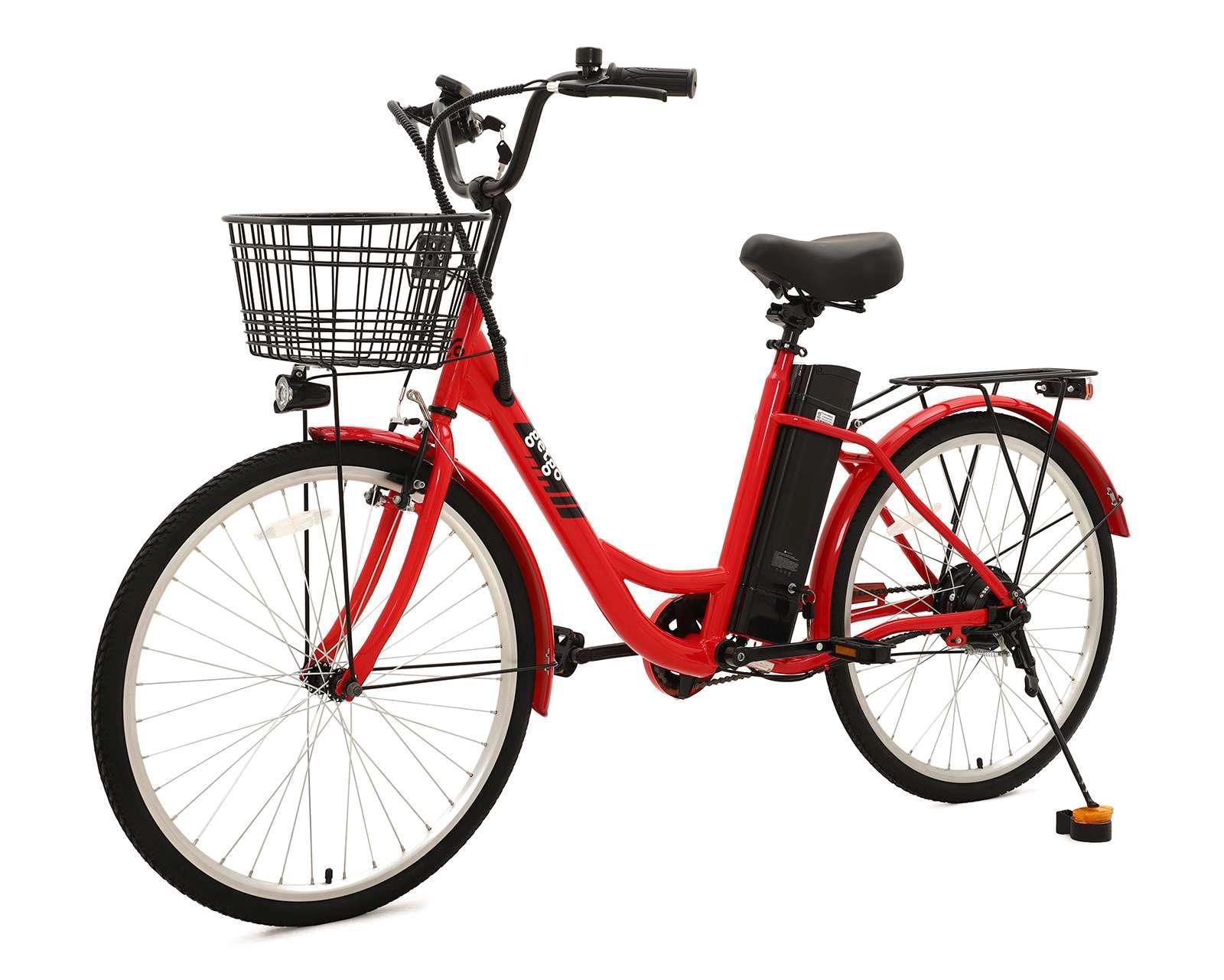 Foto 4 pulgar | Bicicleta Eléctrica Getgo Go To 26" Roja