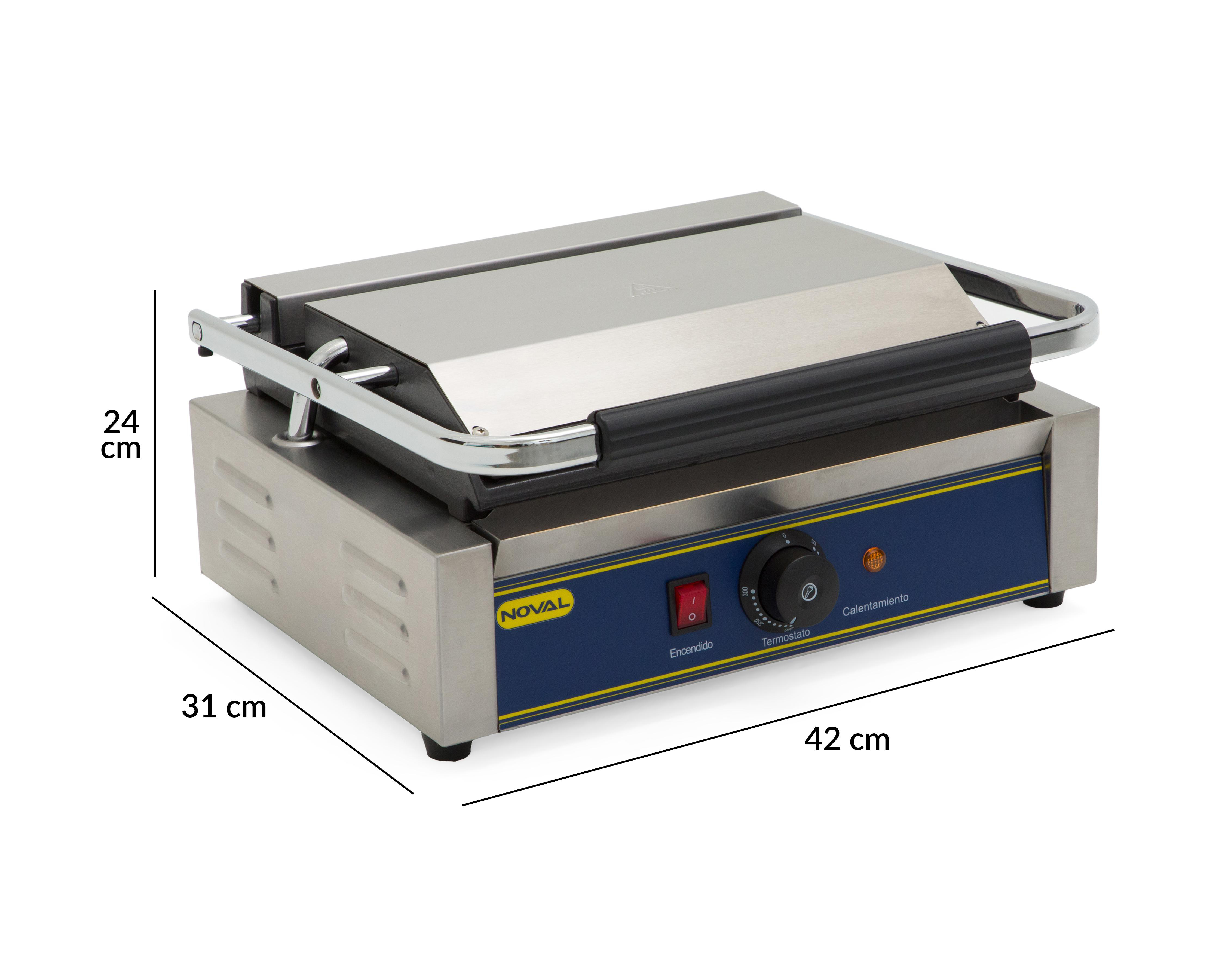 Foto 5 | Parilla de Contacto Grill Noval PLG-300 de Acero Inoxidable