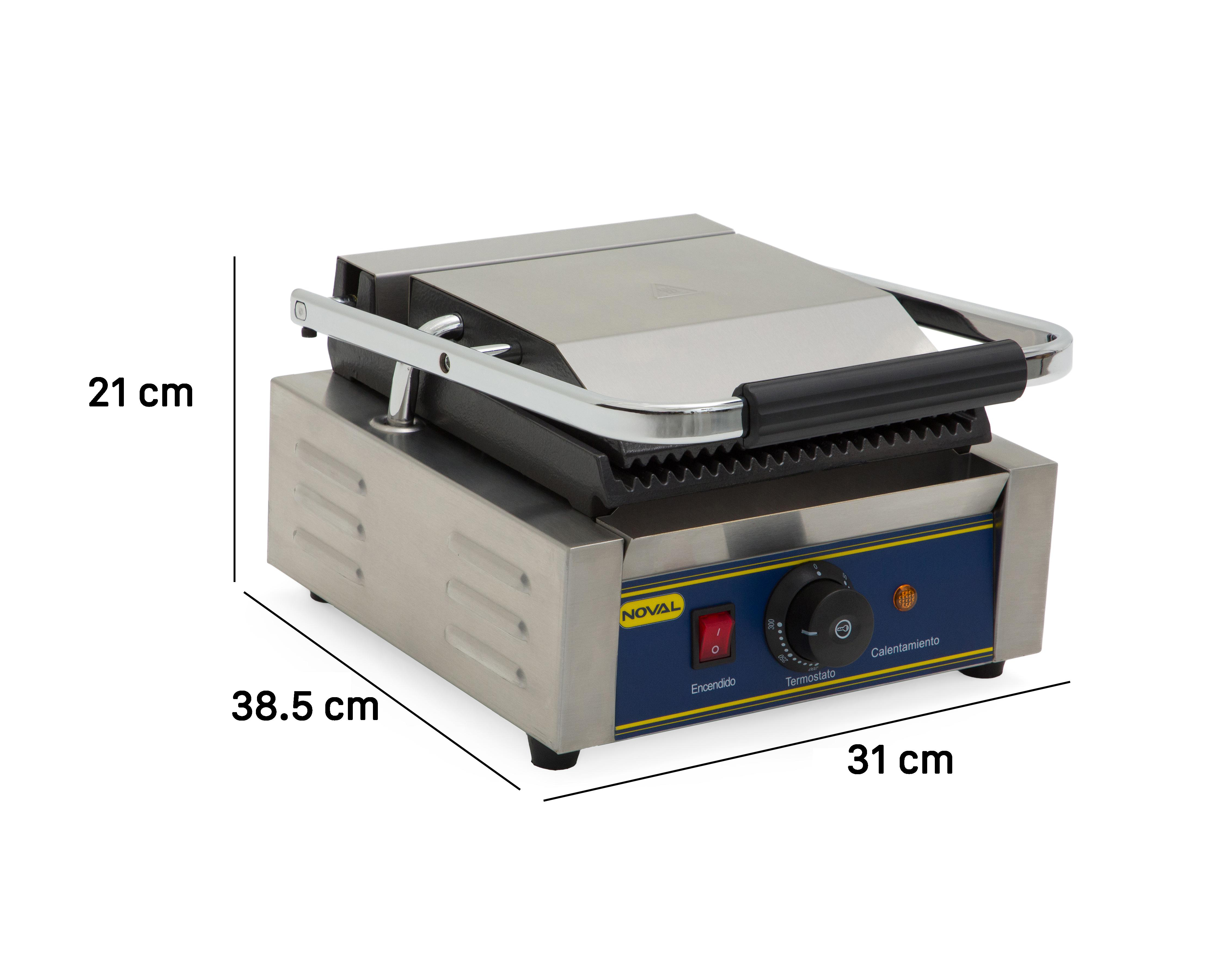 Foto 5 | Parrilla de Contacto Grill Noval PLG-300 de Acero Inoxidable