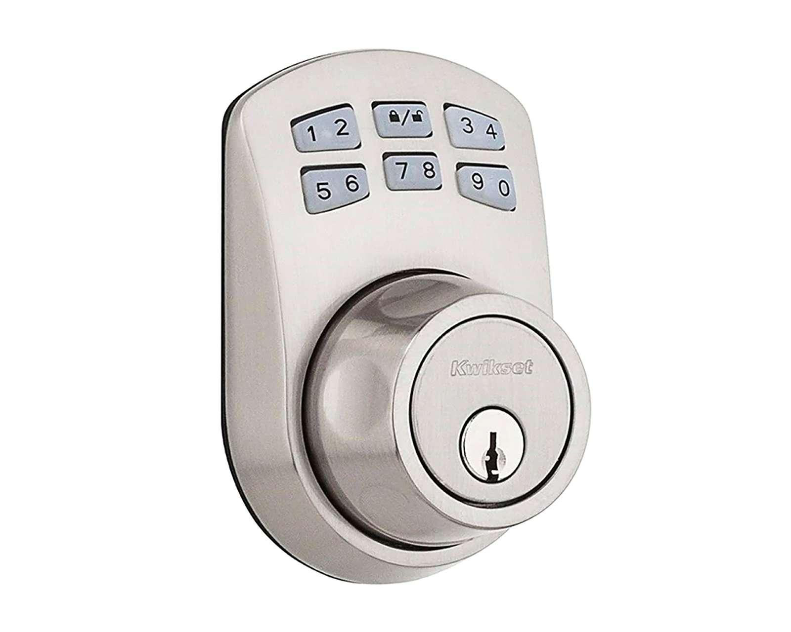 Foto 2 pulgar | Cerrojo Electrónico Kwikset 224 para Puerta Principal Níquel