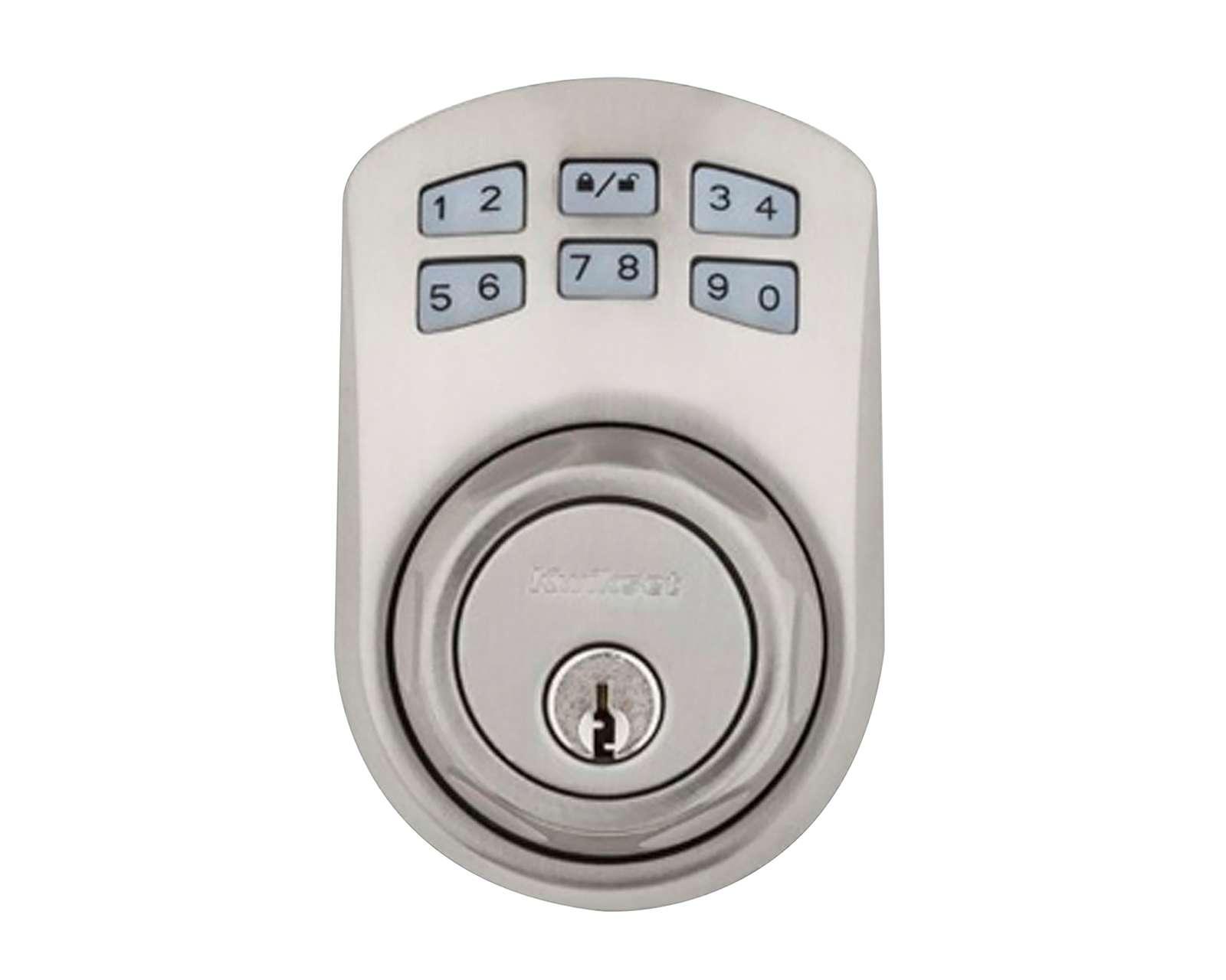 Foto 3 pulgar | Cerrojo Electrónico Kwikset 224 para Puerta Principal Níquel