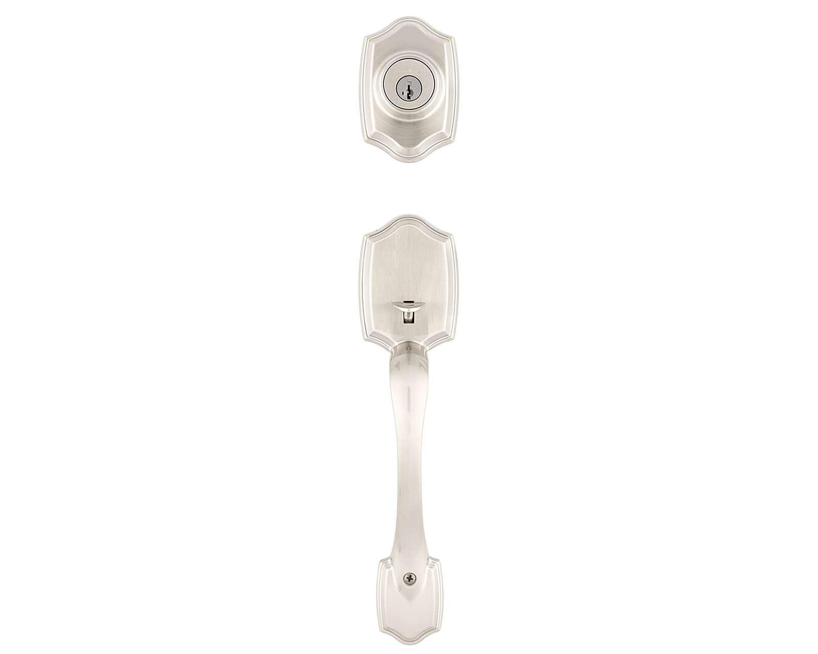 Gatillo Kwikset Belleview para Puerta Principal Níquel