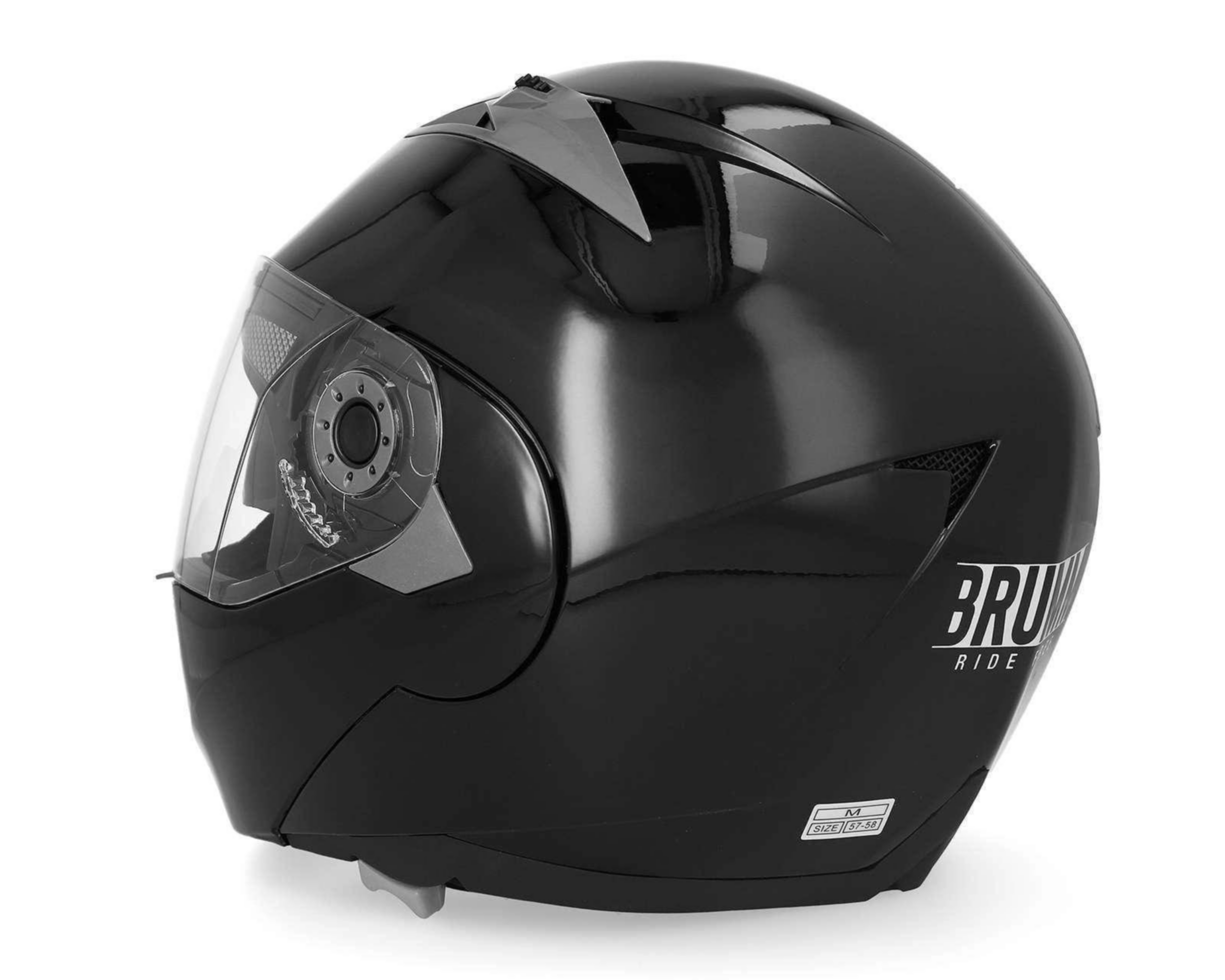 Foto 4 pulgar | Casco para Motociclista Brumm Extragrande Negro