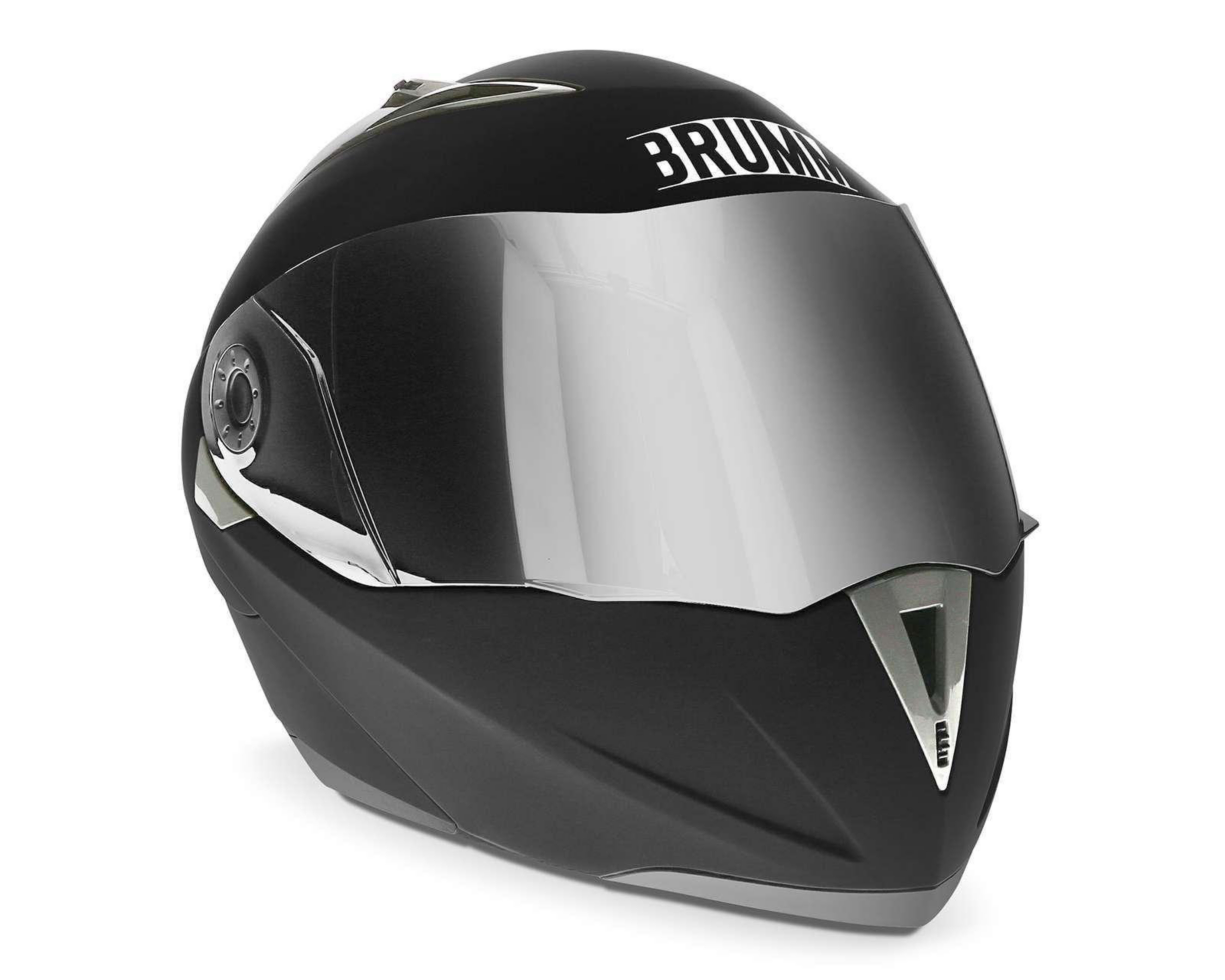 Casco para Motociclista Brumm Extragrande Abatible Negro