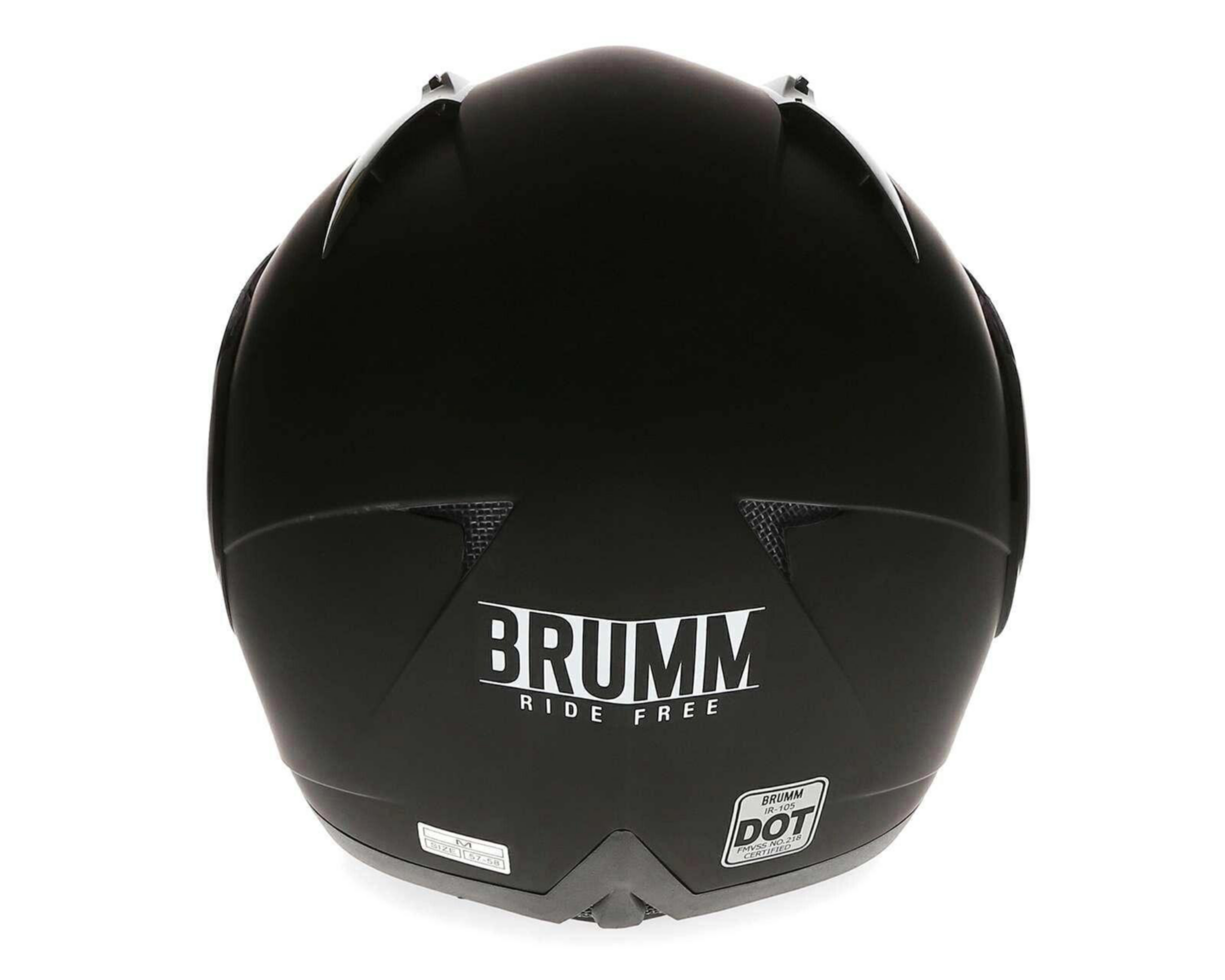 Foto 4 pulgar | Casco para Motociclista Brumm Extragrande Abatible Negro