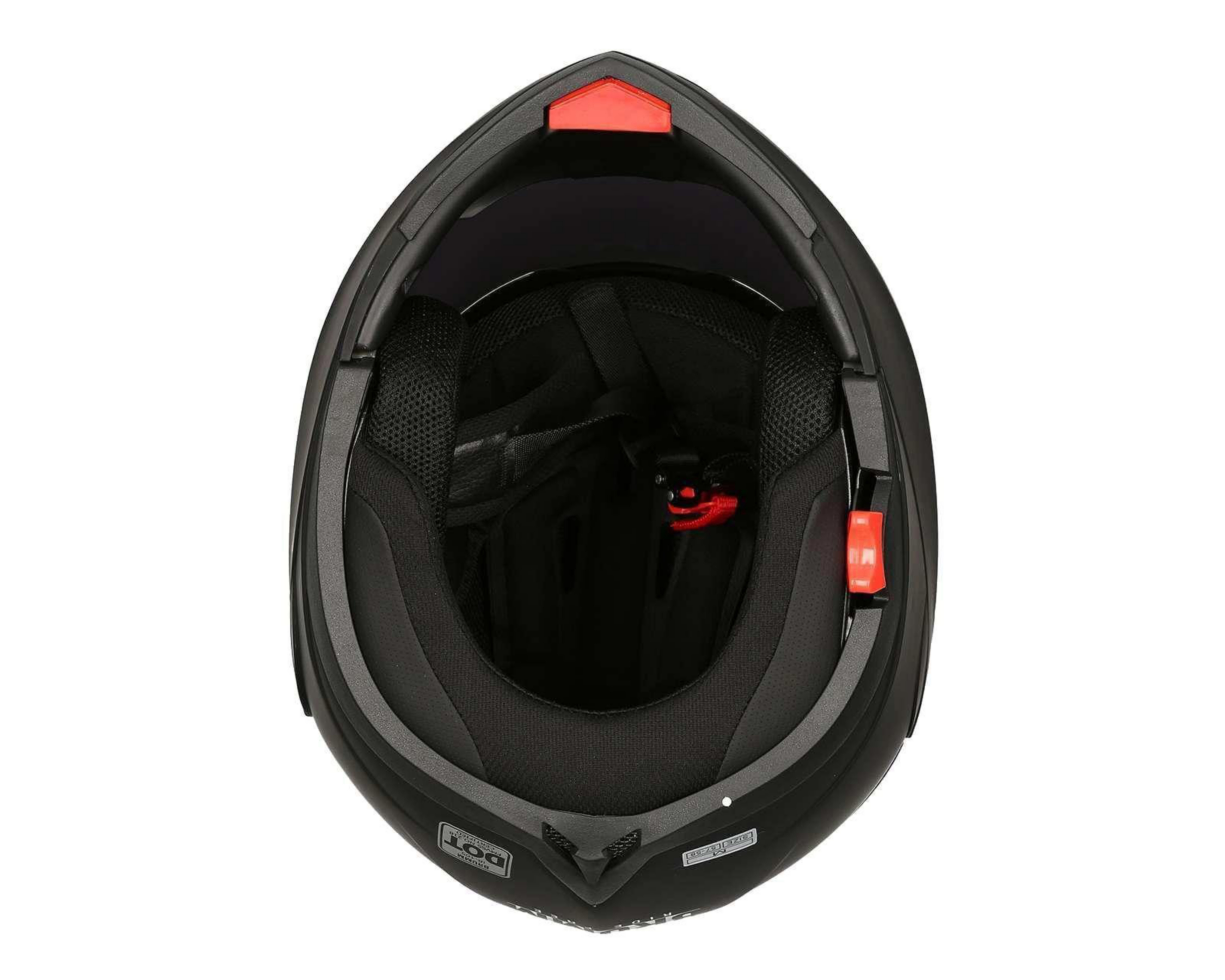 Foto 5 pulgar | Casco para Motociclista Brumm Extragrande Abatible Negro