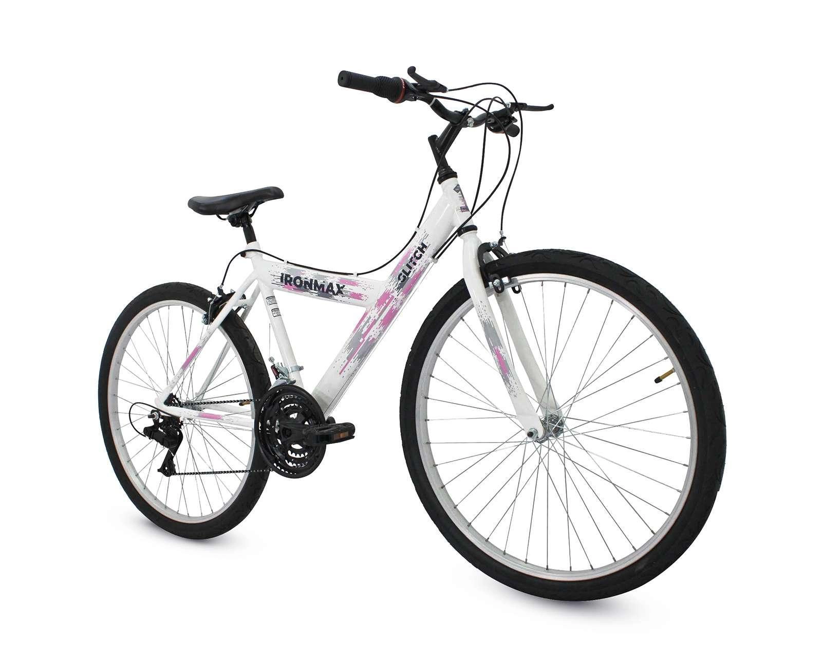 Foto 2 pulgar | Bicicleta Urbana Ironmax Glitch 26" Blanca