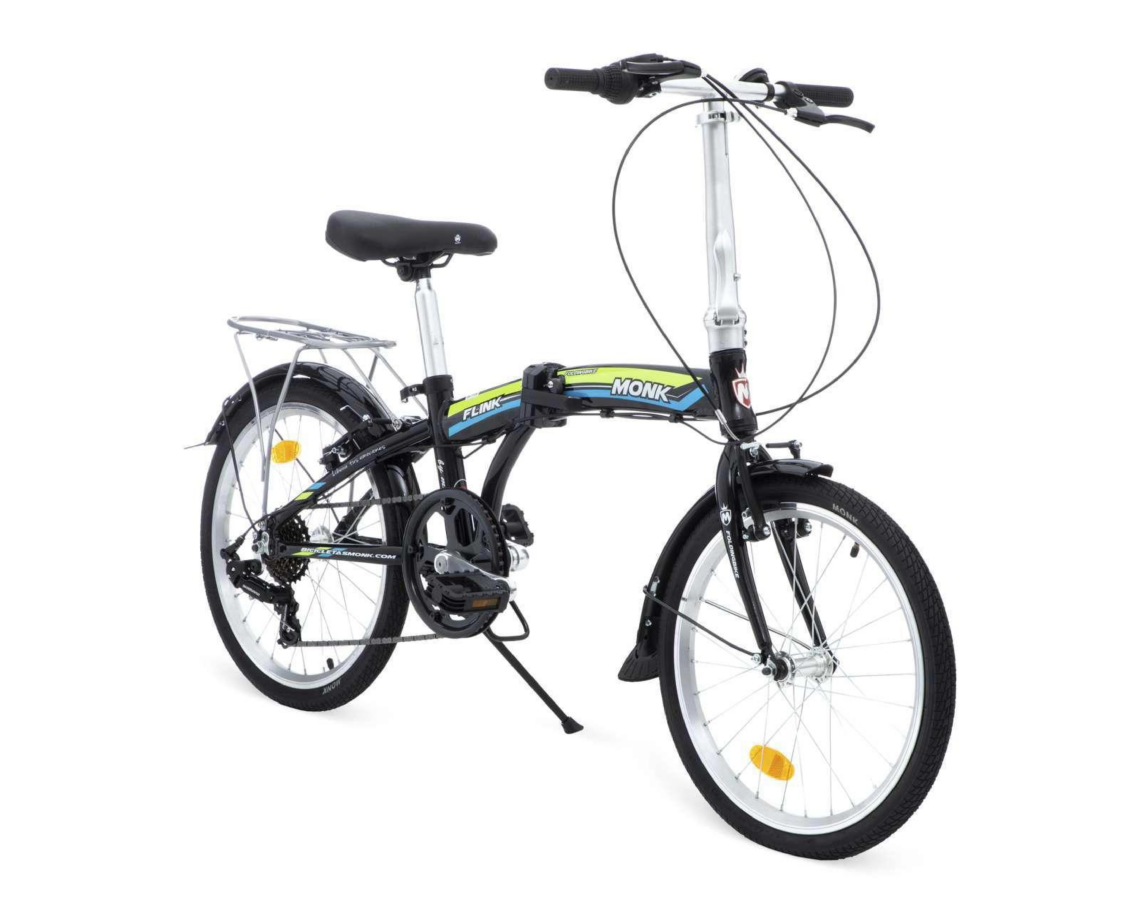 Bicicleta Urbana Monk Flink 20" Plegable Negra