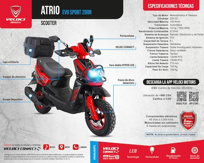 Foto 10 | Motocicleta Veloci Atrio Evo Sport 200 cc 2026