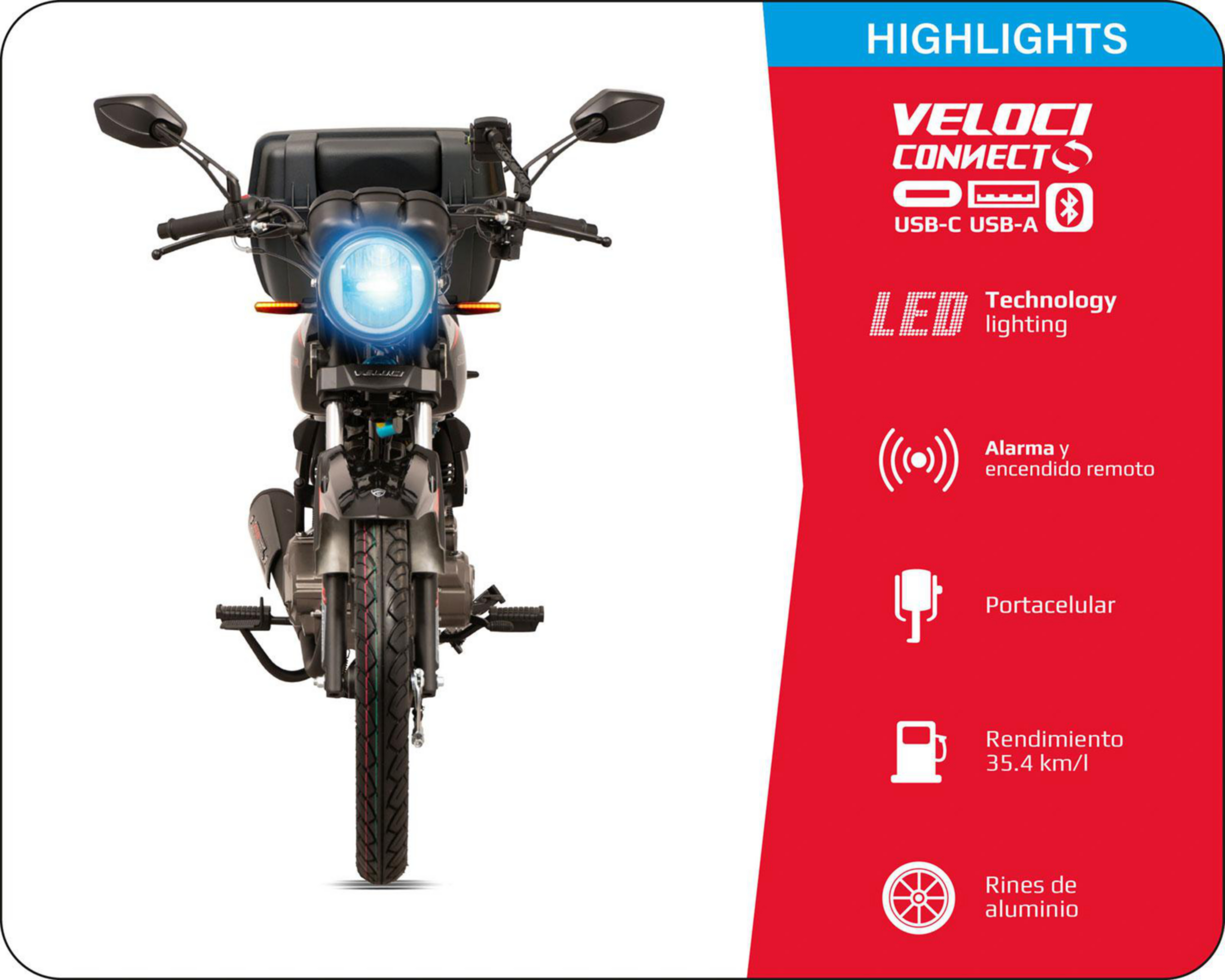 Foto 4 pulgar | Motocicleta Veloci Boxter RT3 200 cc 2026