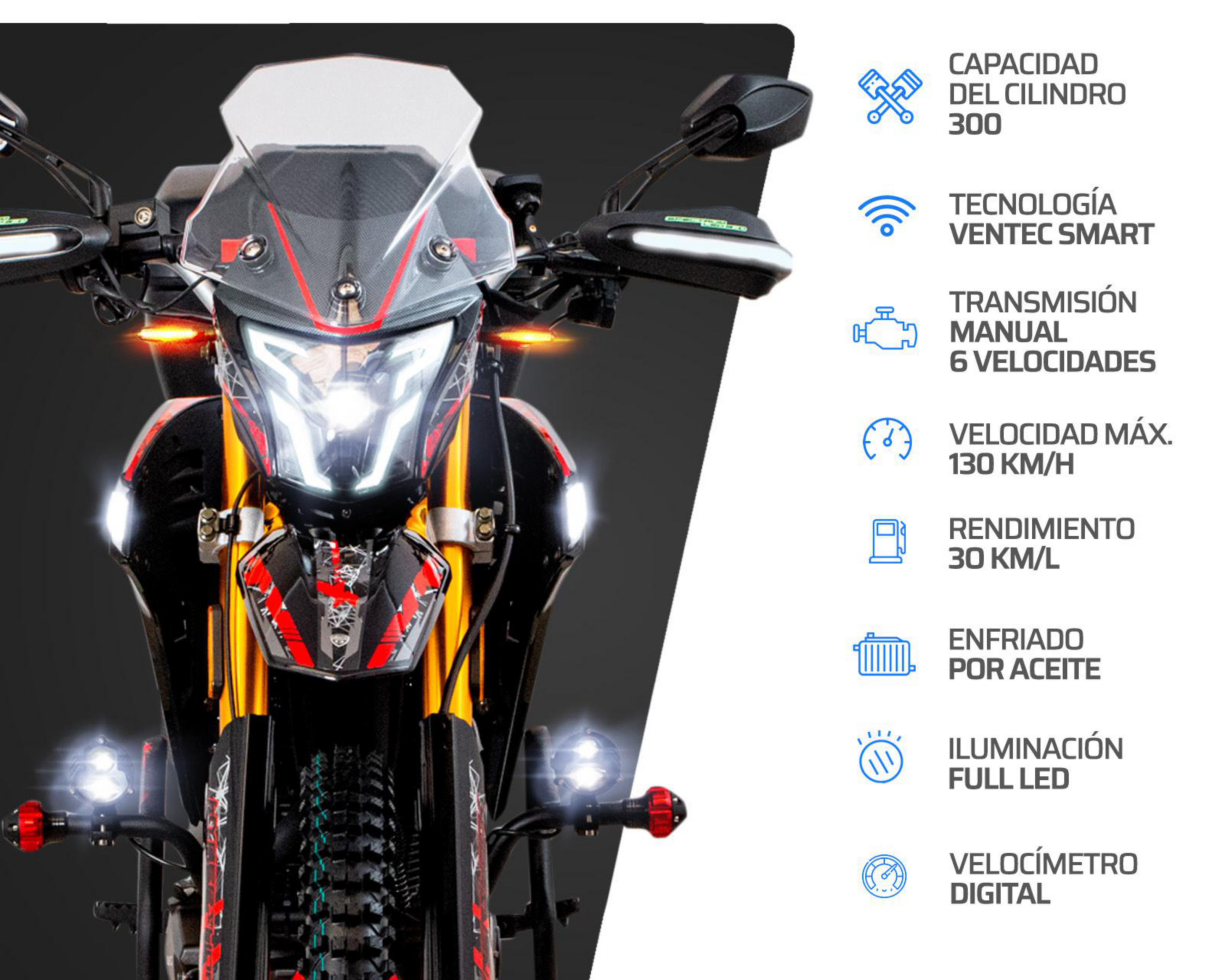 Foto 6 pulgar | Motocicleta Vento Crossmax 300 Rally TRX 300 cc 2026