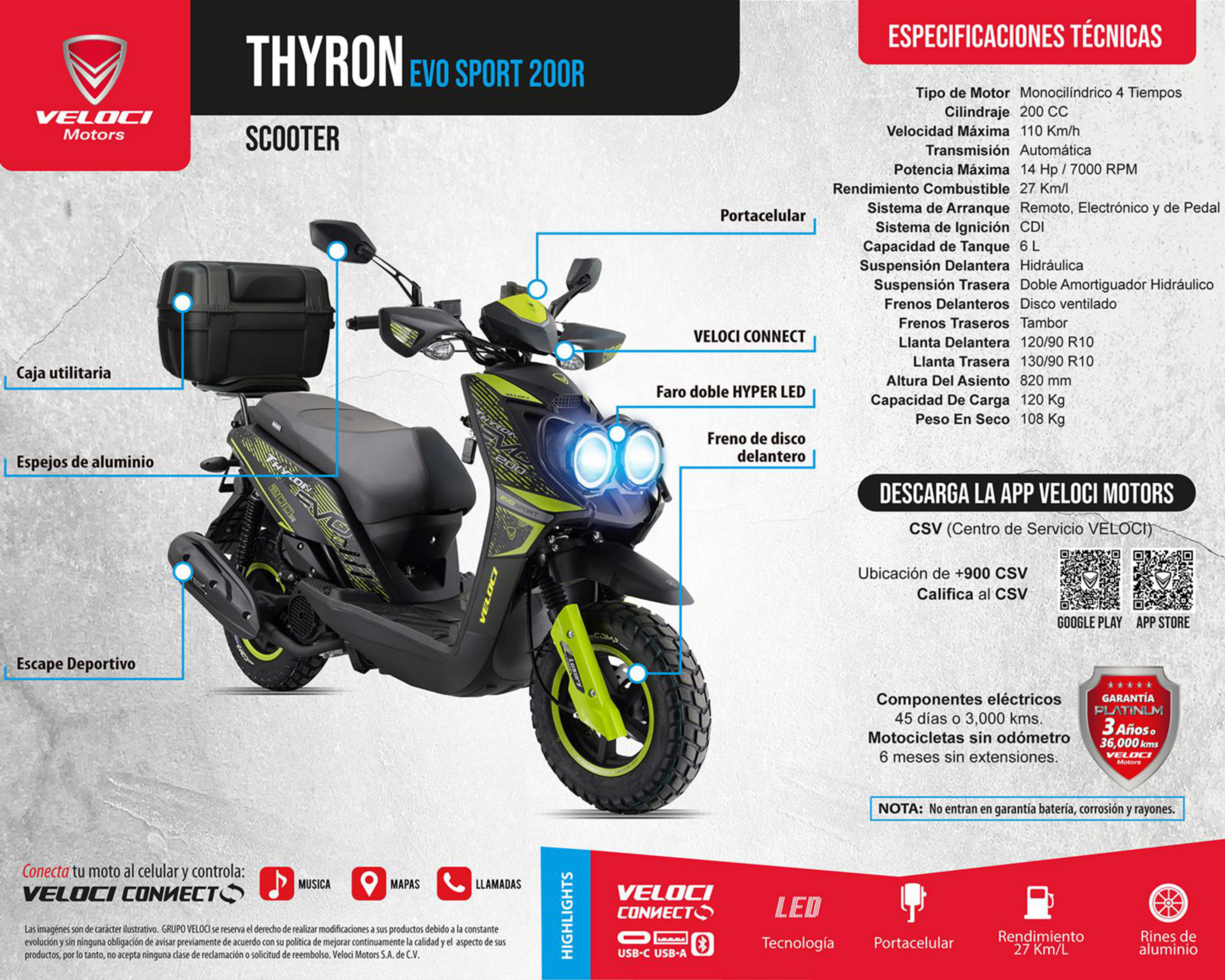 Foto 11 pulgar | Motocicleta Veloci Thyron Evo Sport 200 cc 2026