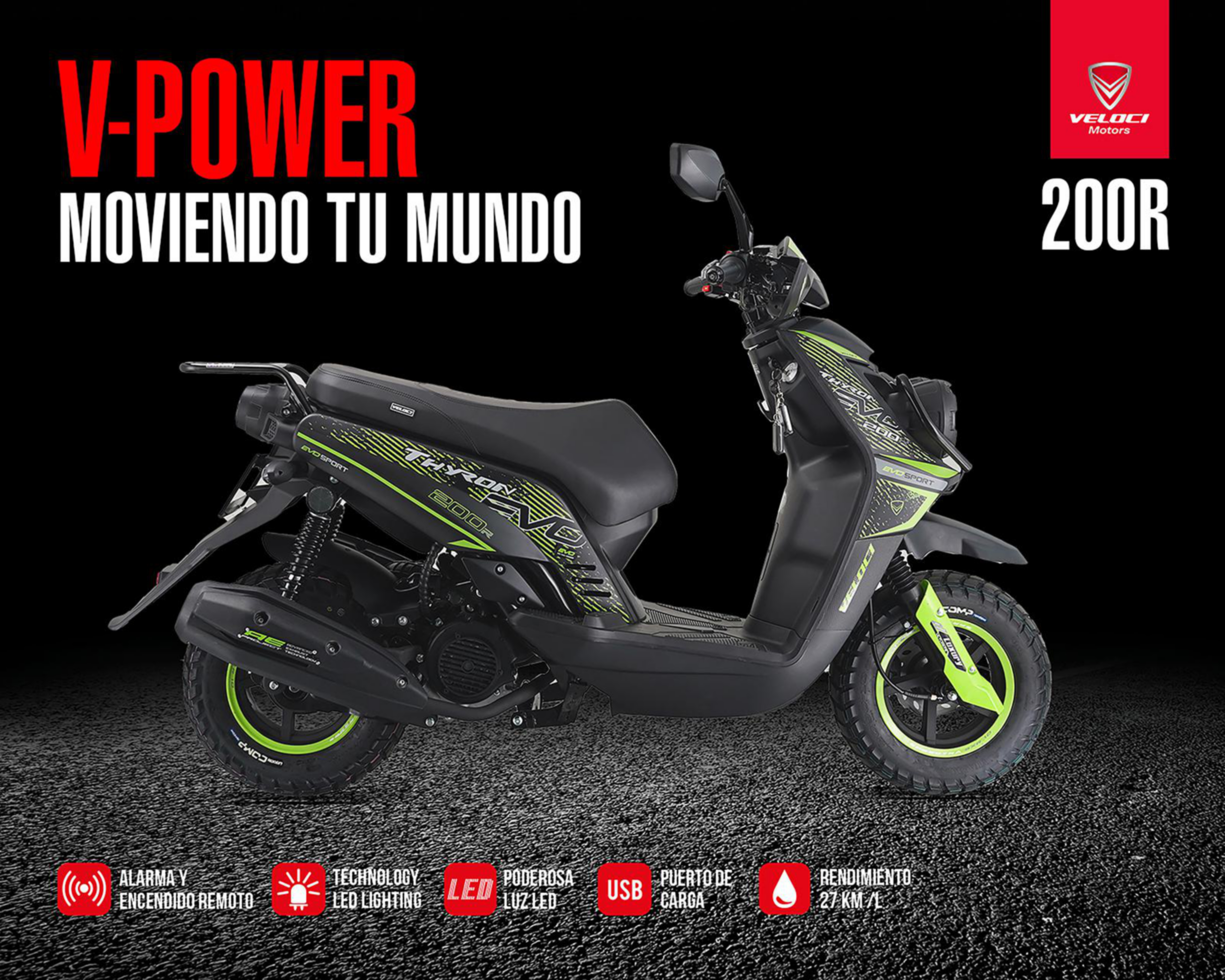 Foto 7 pulgar | Motocicleta Veloci Thyron Evo Sport 200 cc 2026