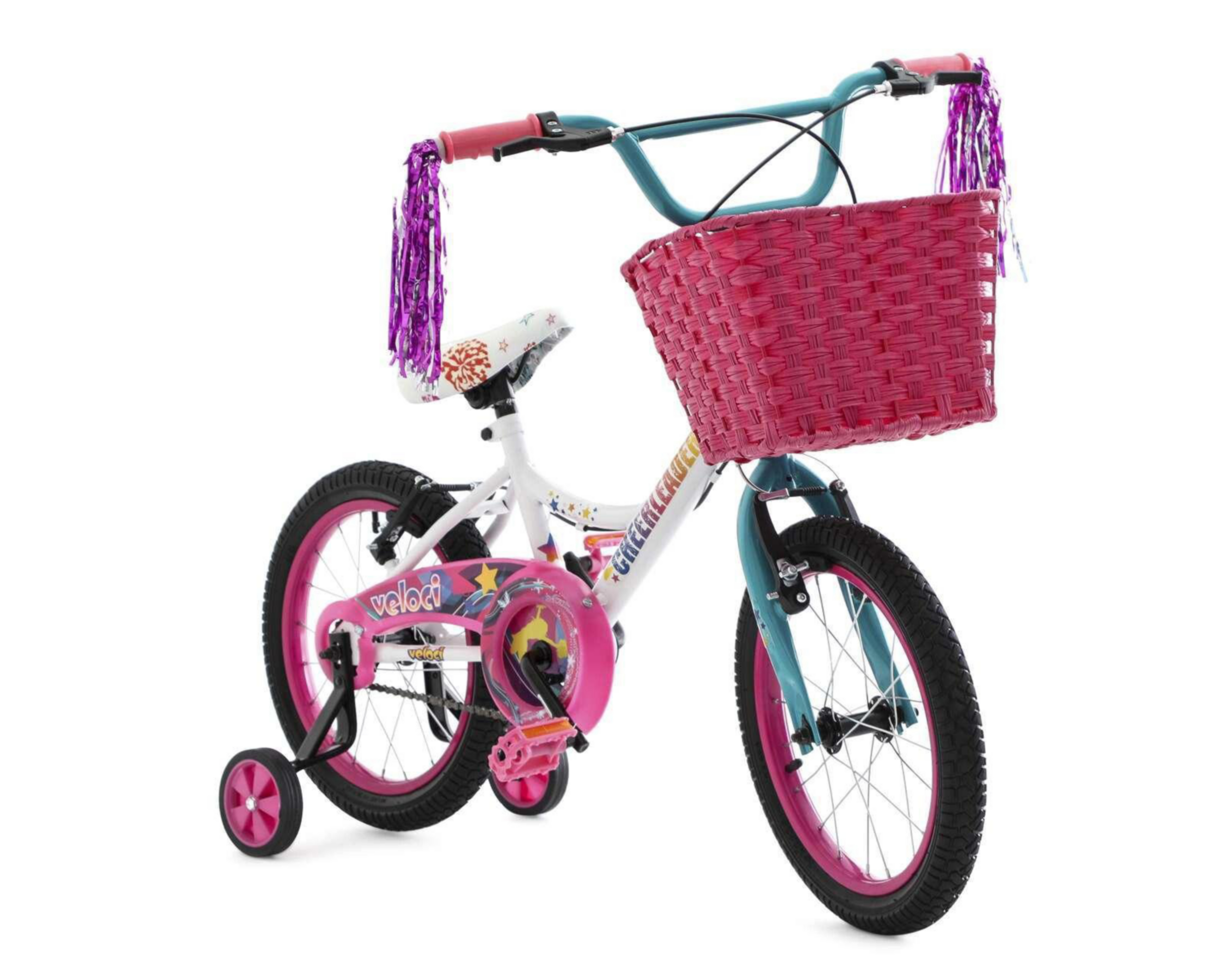 Foto 2 pulgar | Bicicleta Infantil Cheerleader de 16" Blanco
