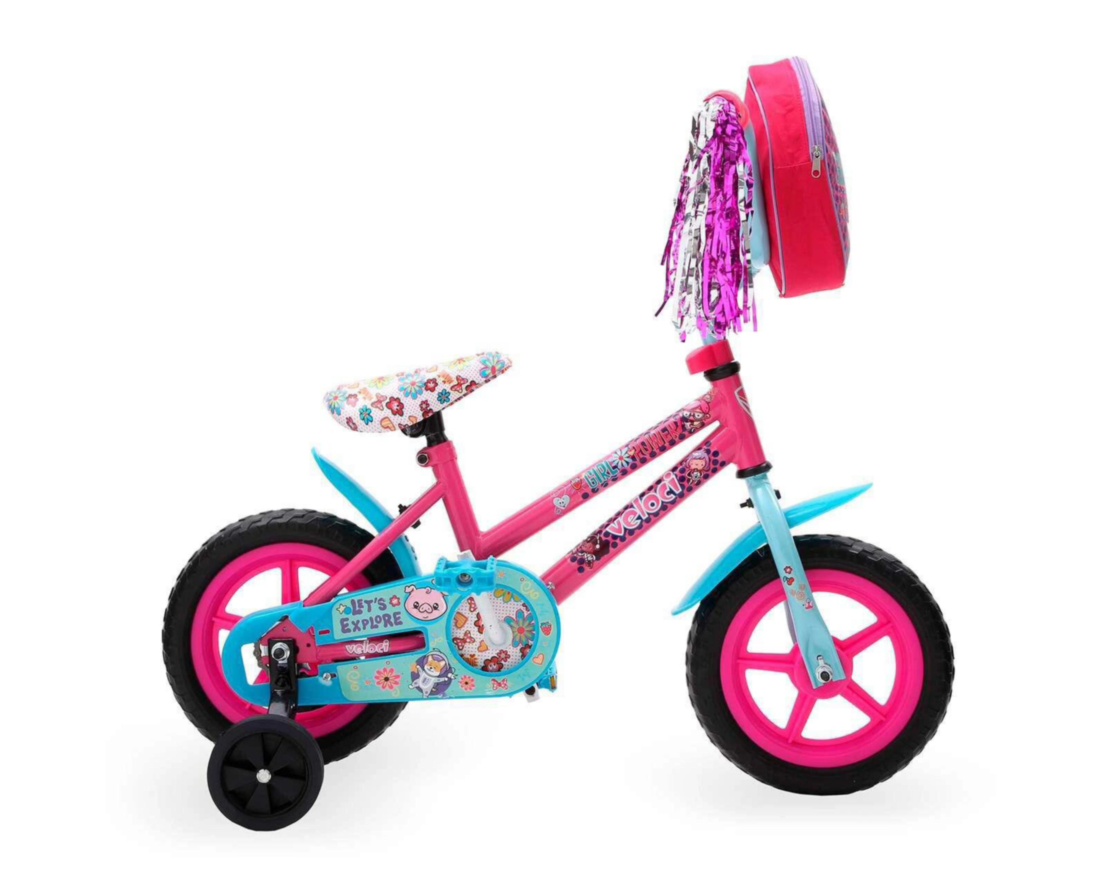 Foto 3 pulgar | Bicicleta Infantil Veloci Girl Power 12" Rosa