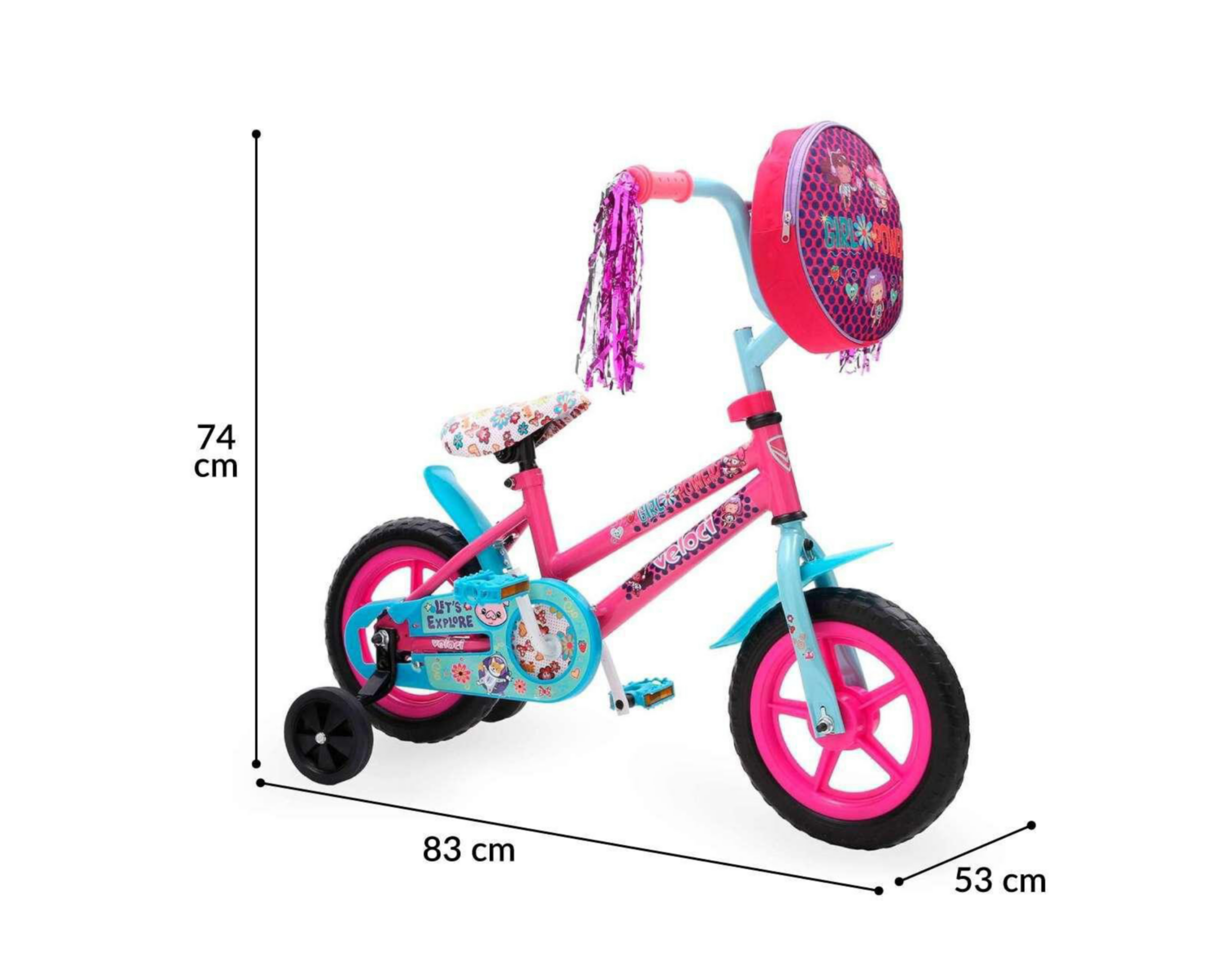 Foto 7 pulgar | Bicicleta Infantil Veloci Girl Power 12" Rosa