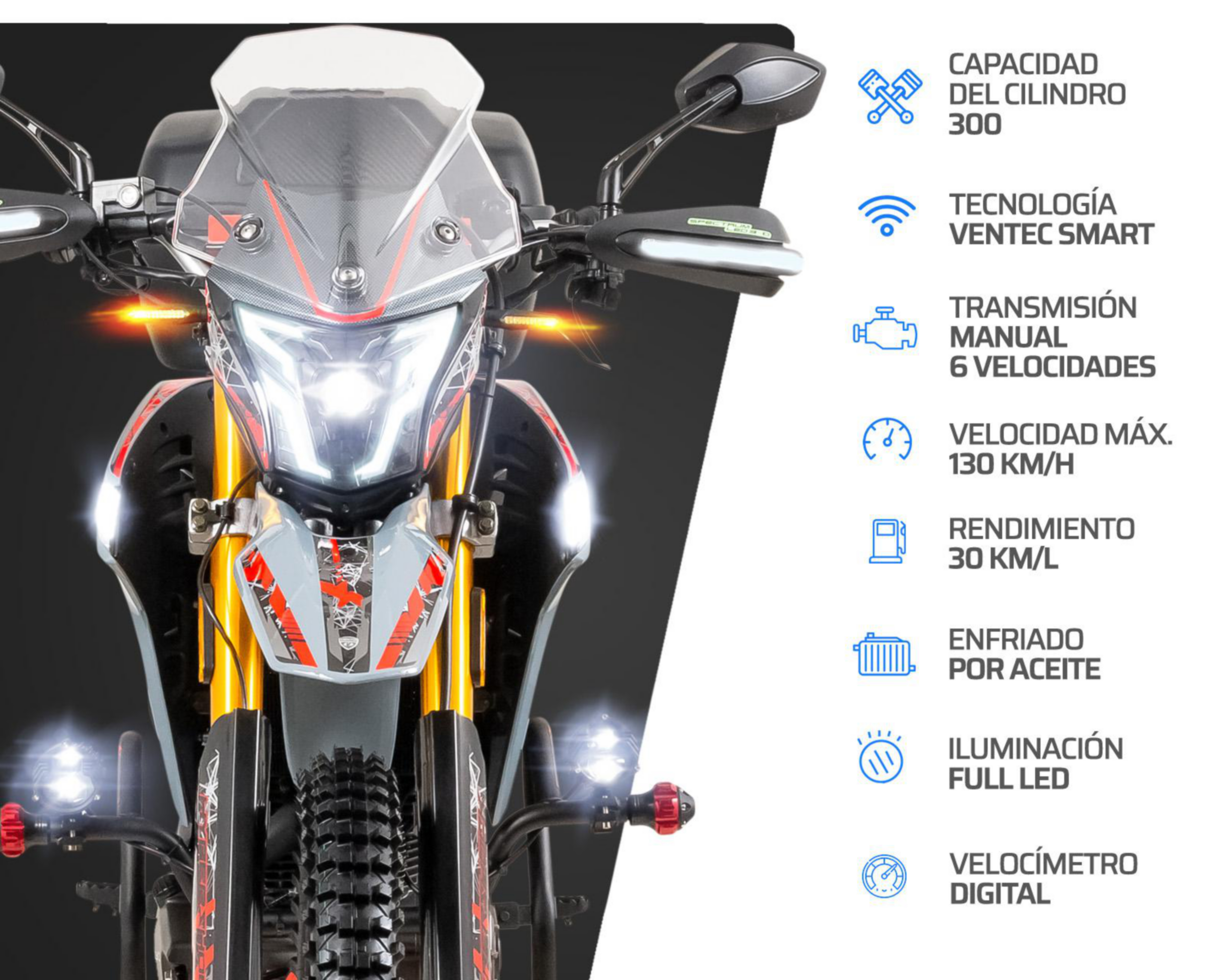 Foto 6 pulgar | Motocicleta Vento Crossmax Rally TRX 300 cc 2025