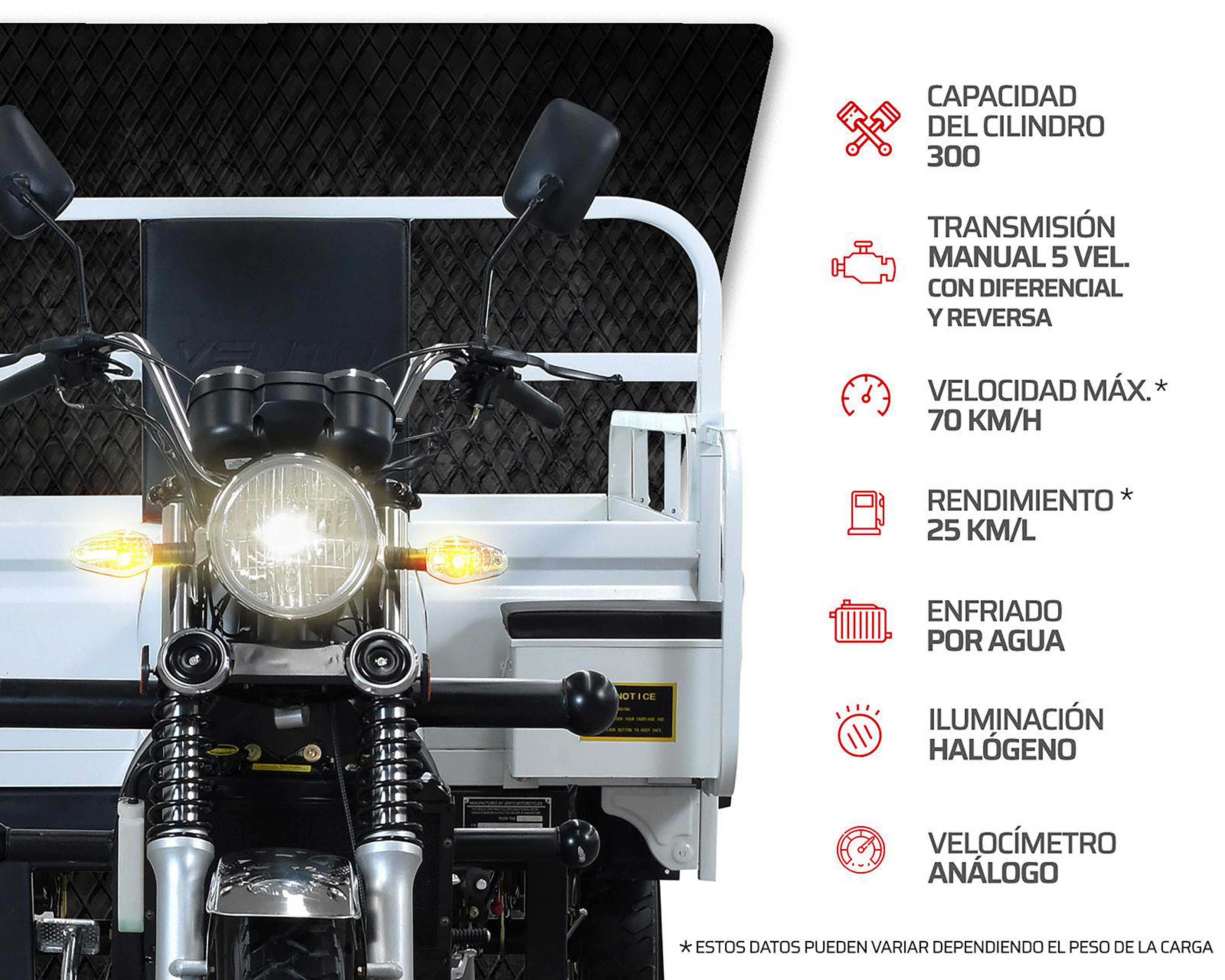 Foto 5 pulgar | Motocarro Vento Corsel 300 cc 2026