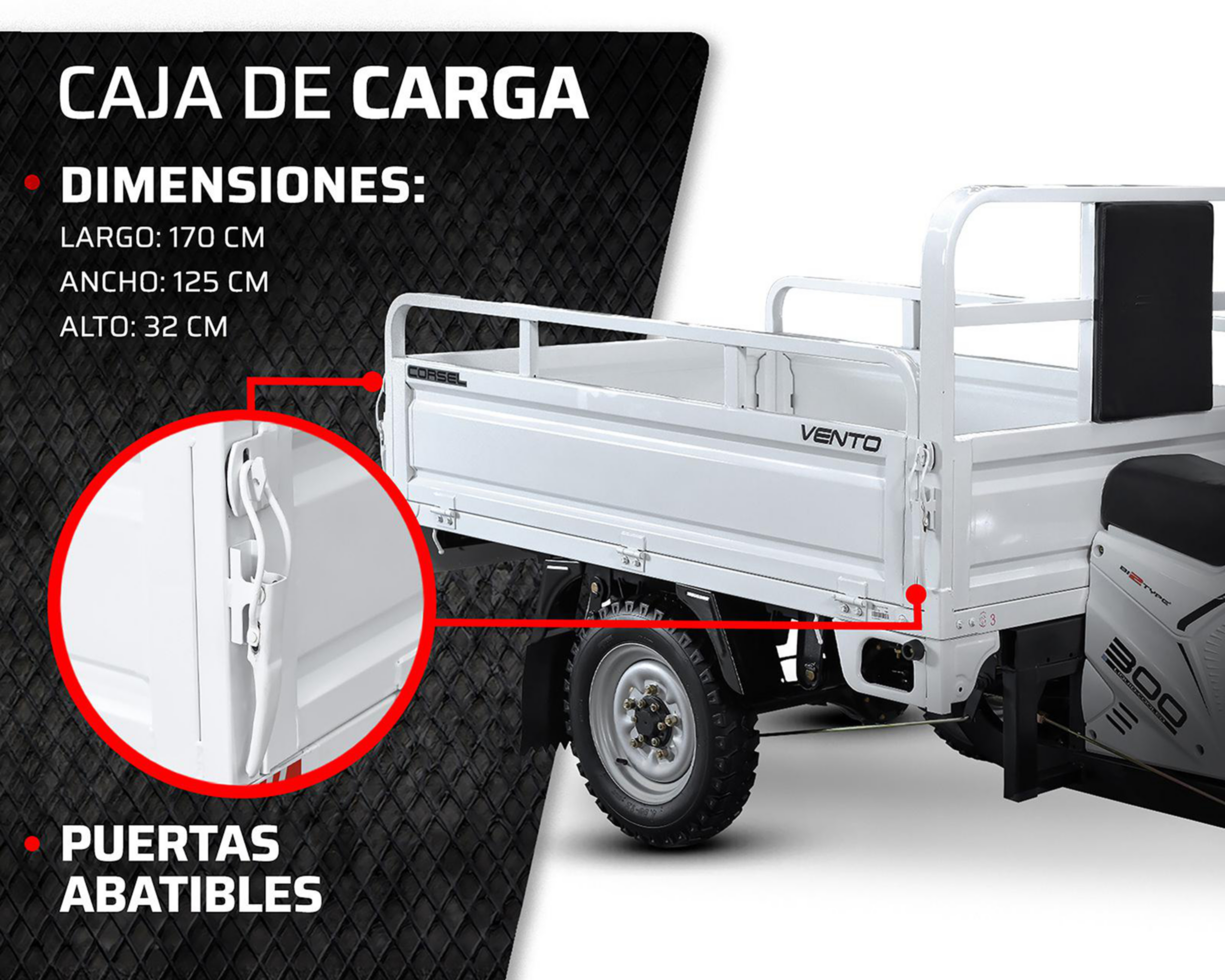 Foto 9 pulgar | Motocarro Vento Corsel 300 cc 2026