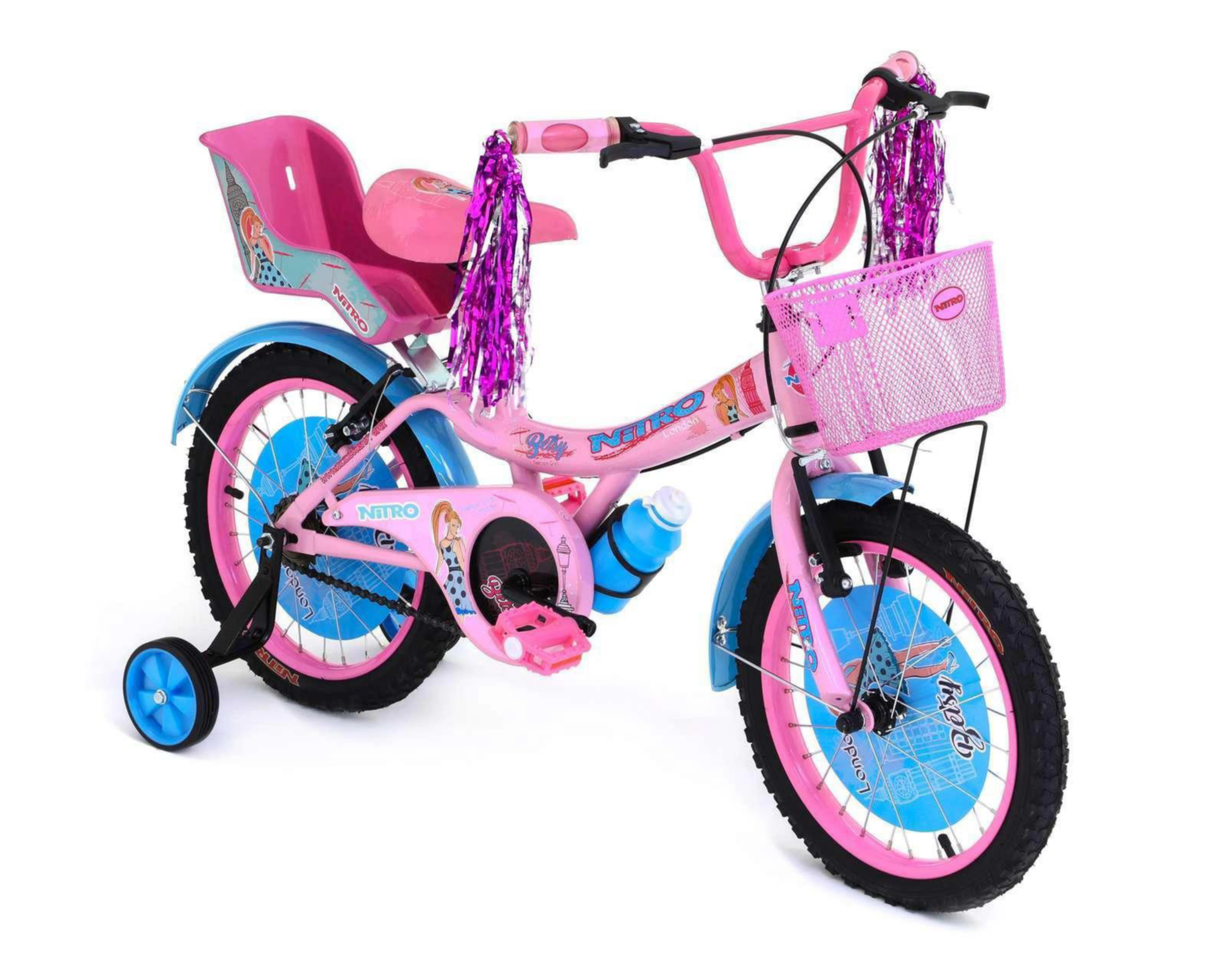 Foto 2 pulgar | Bicicleta Infantil Nitro Betsy 16" Rosa