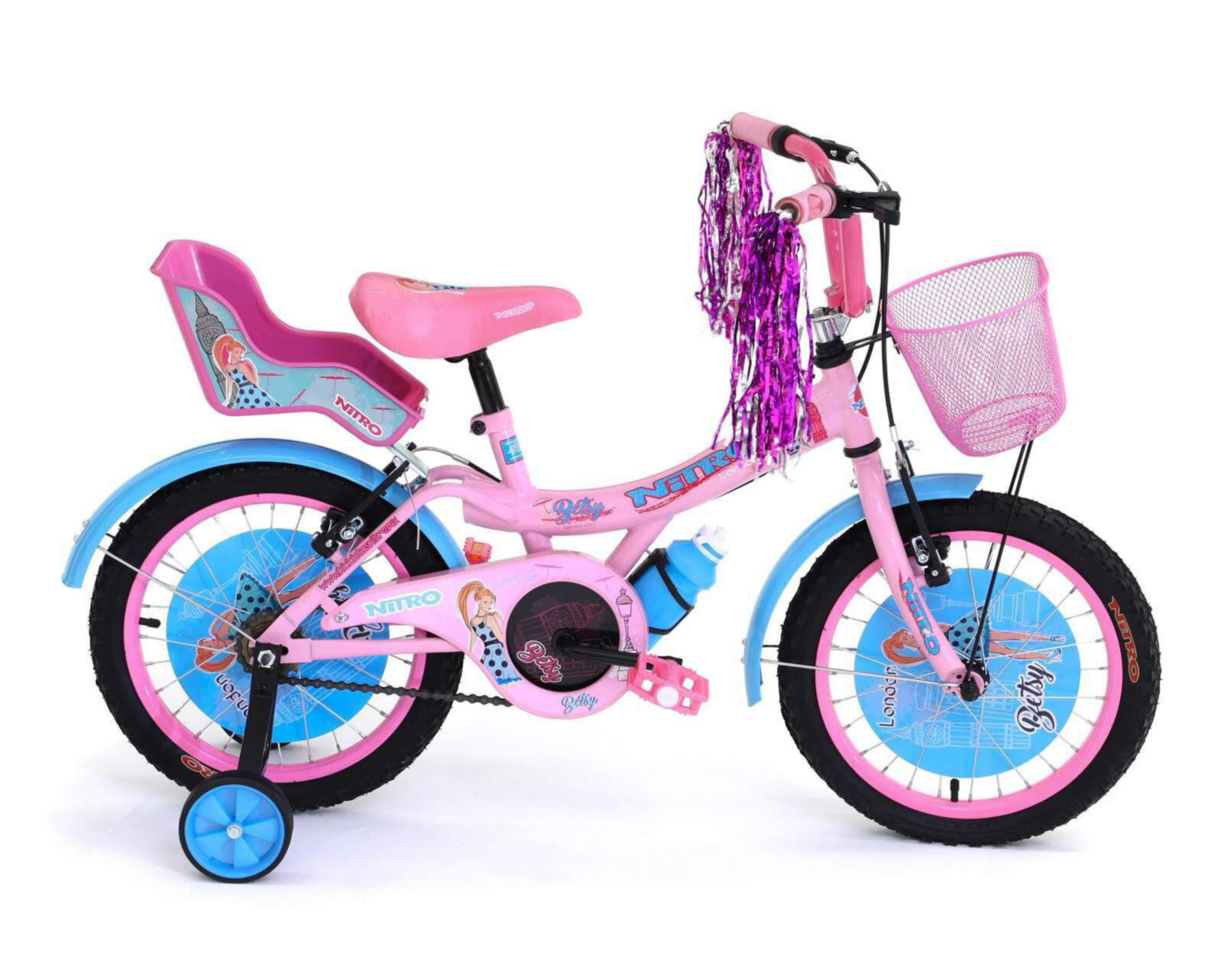 Foto 3 pulgar | Bicicleta Infantil Nitro Betsy 16" Rosa