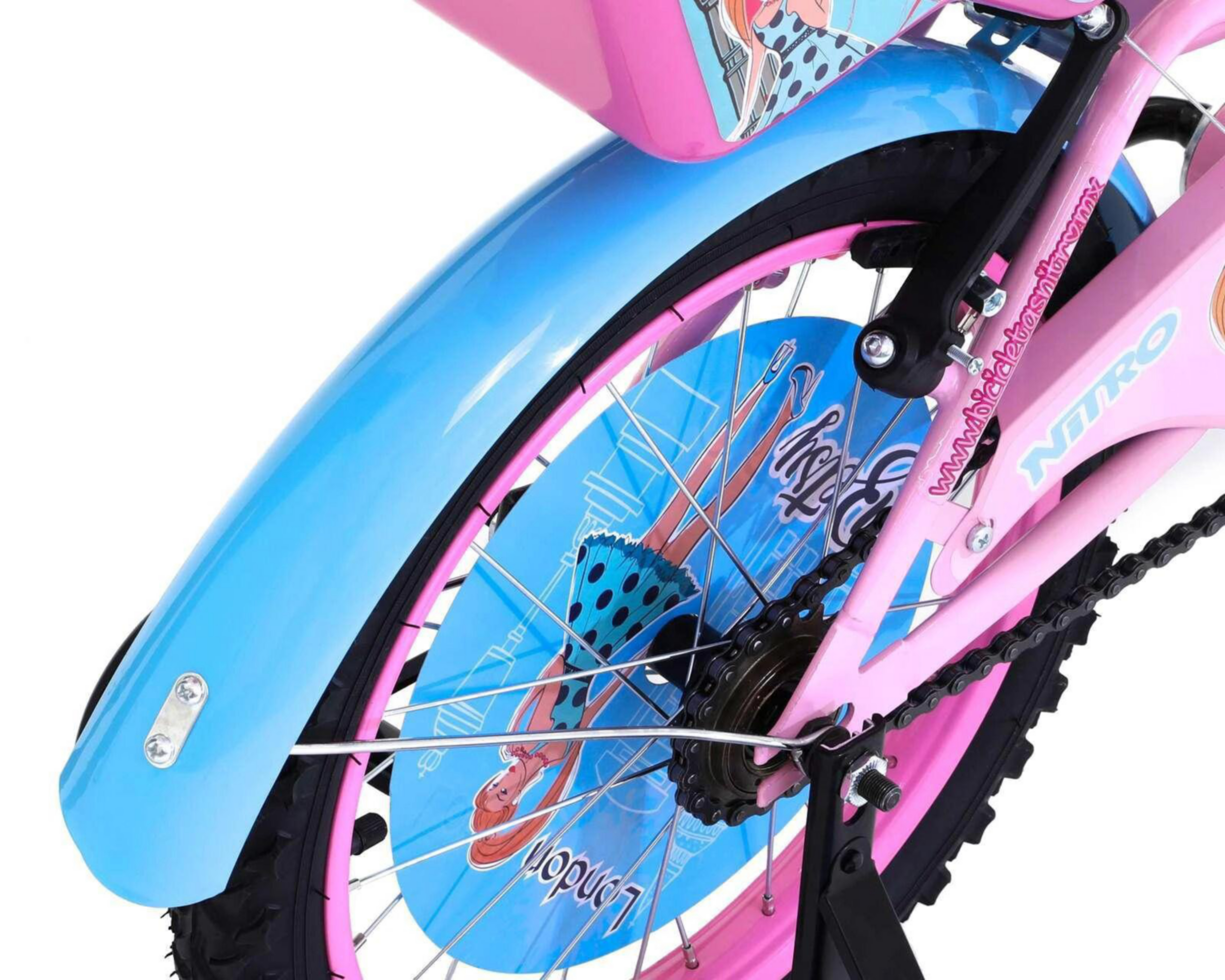 Foto 7 pulgar | Bicicleta Infantil Nitro Betsy 16" Rosa