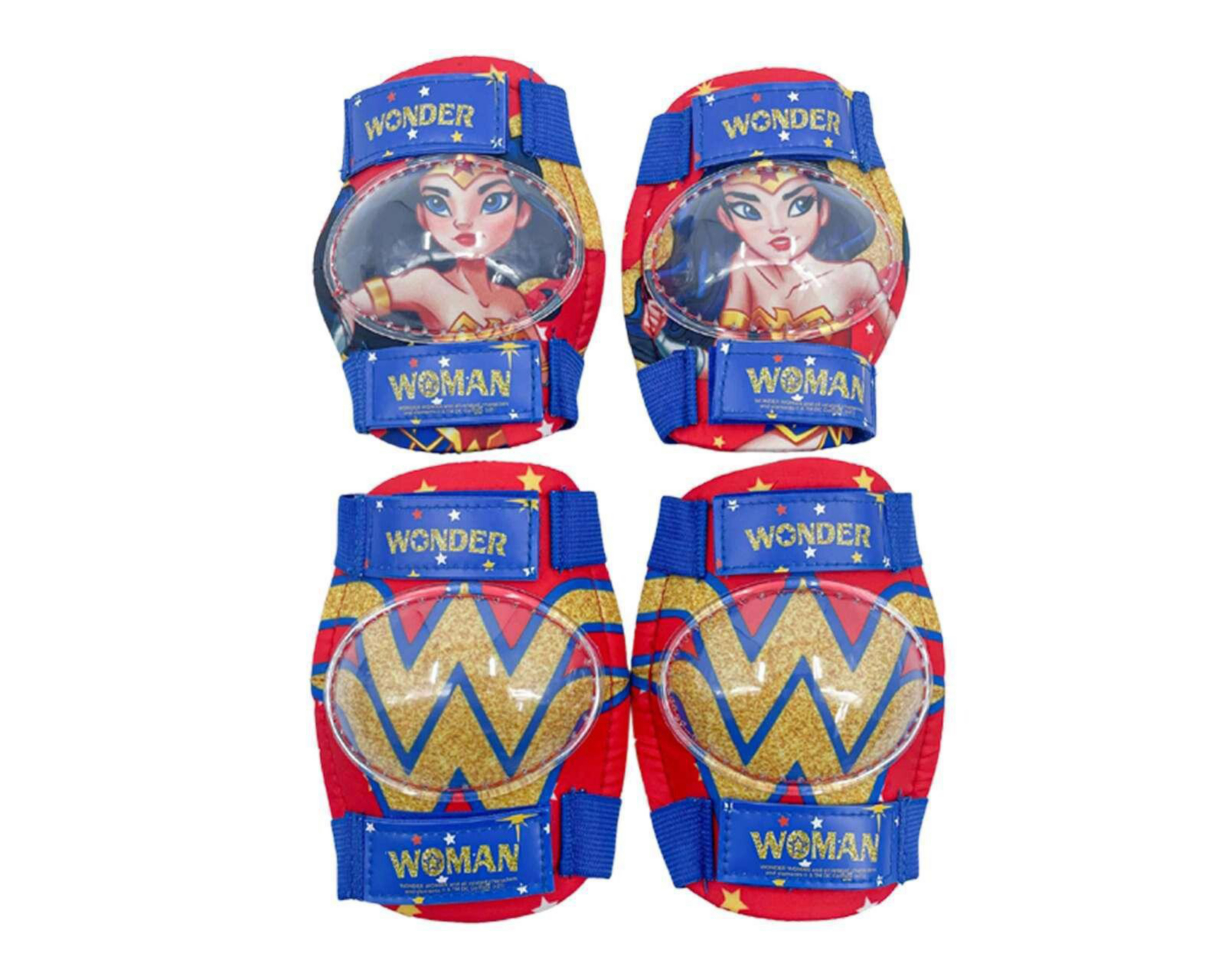 Foto 3 pulgar | Casco con Protecciones Infantil Wonder Woman 5 Piezas