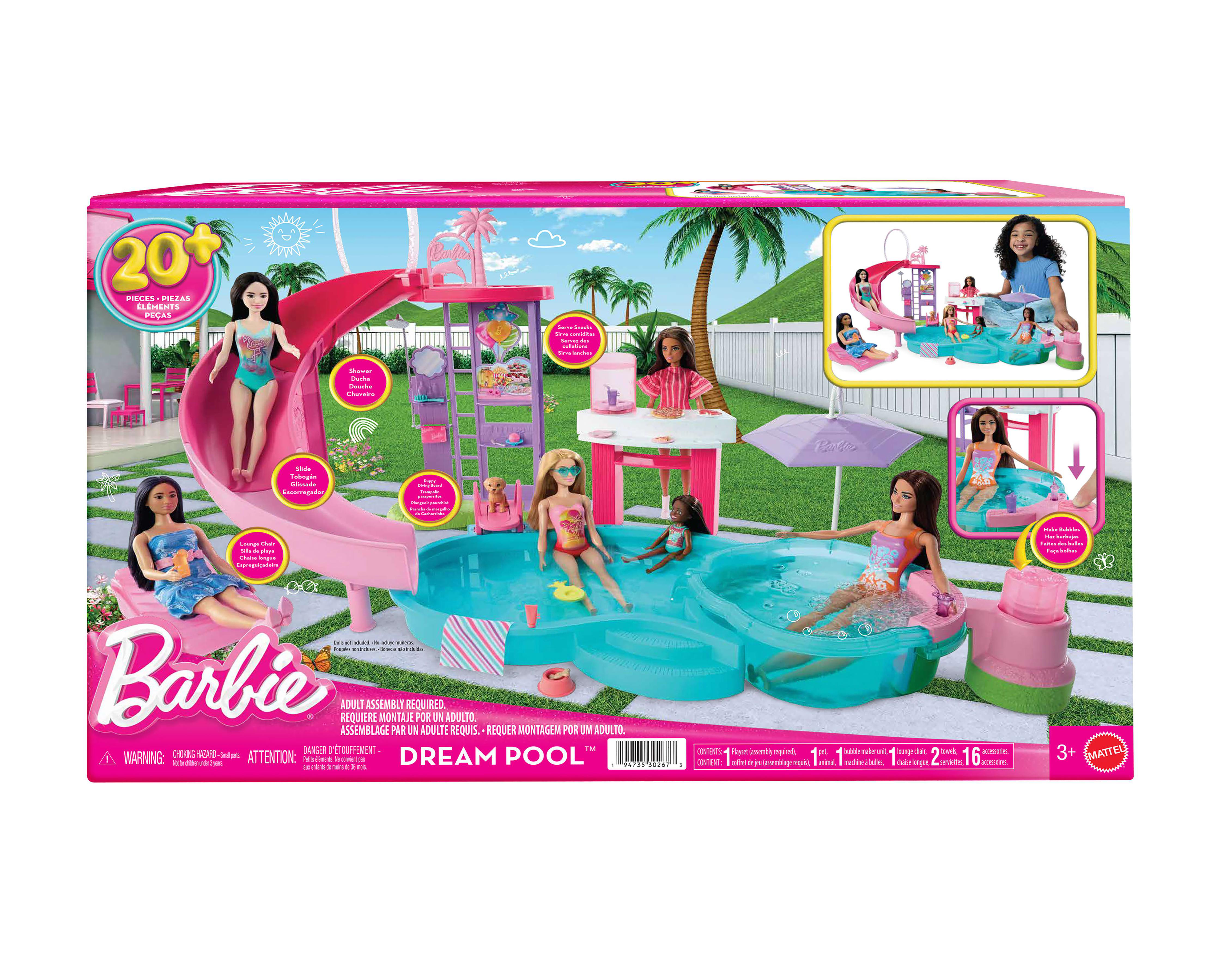 Foto 5 pulgar | Set de Juego Barbie Piscina de los Sueños