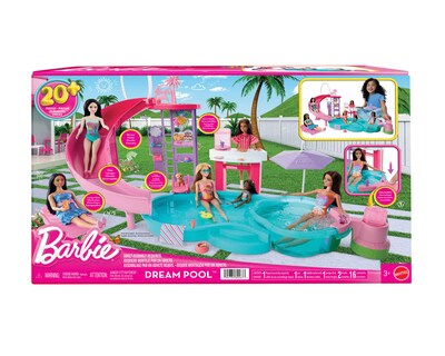 Foto 4 | Set de Juego Barbie Piscina de los Sueños