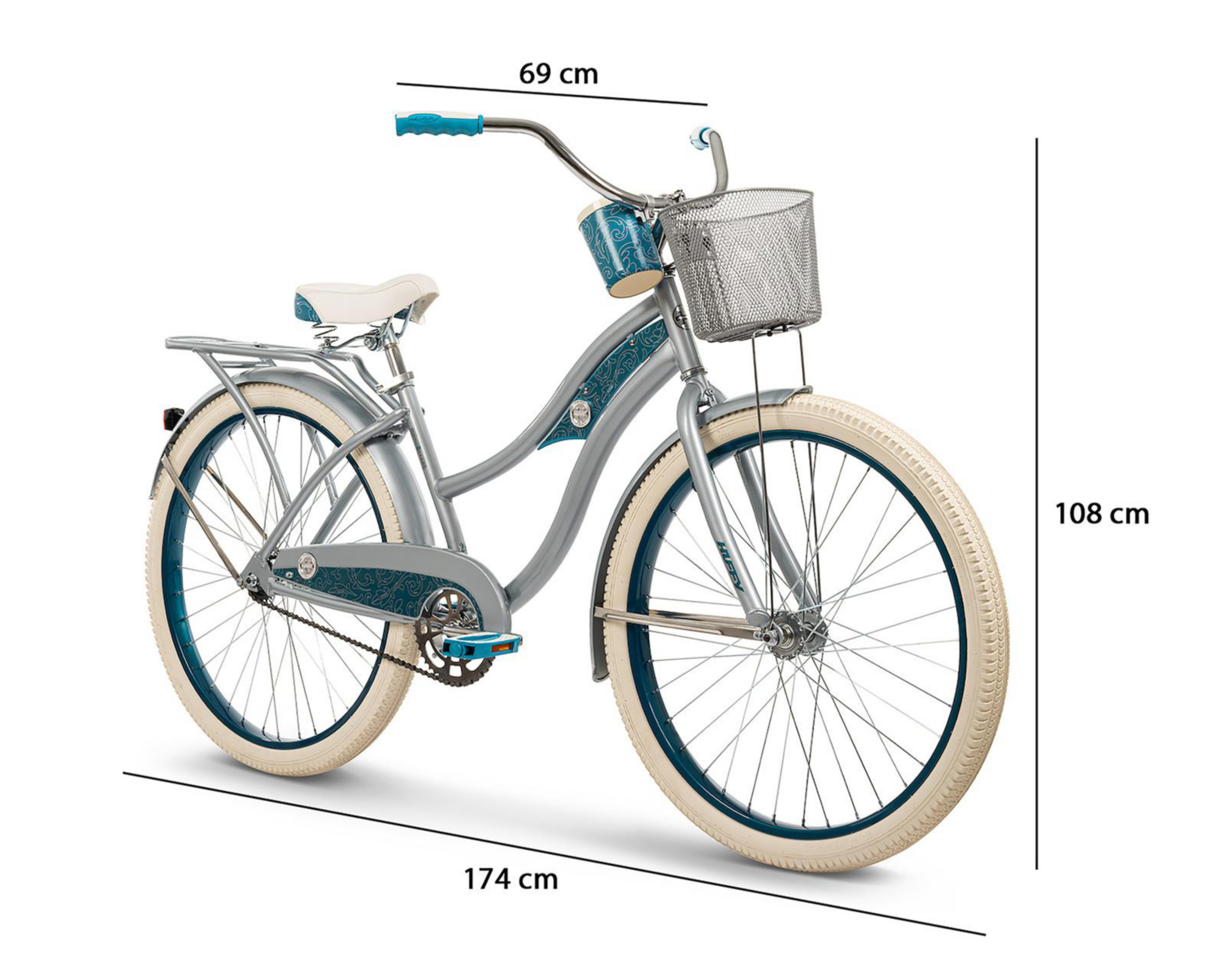 Foto 8 | Bicicleta Urbana Huffy Deluxe 26 Pulgadas Azul