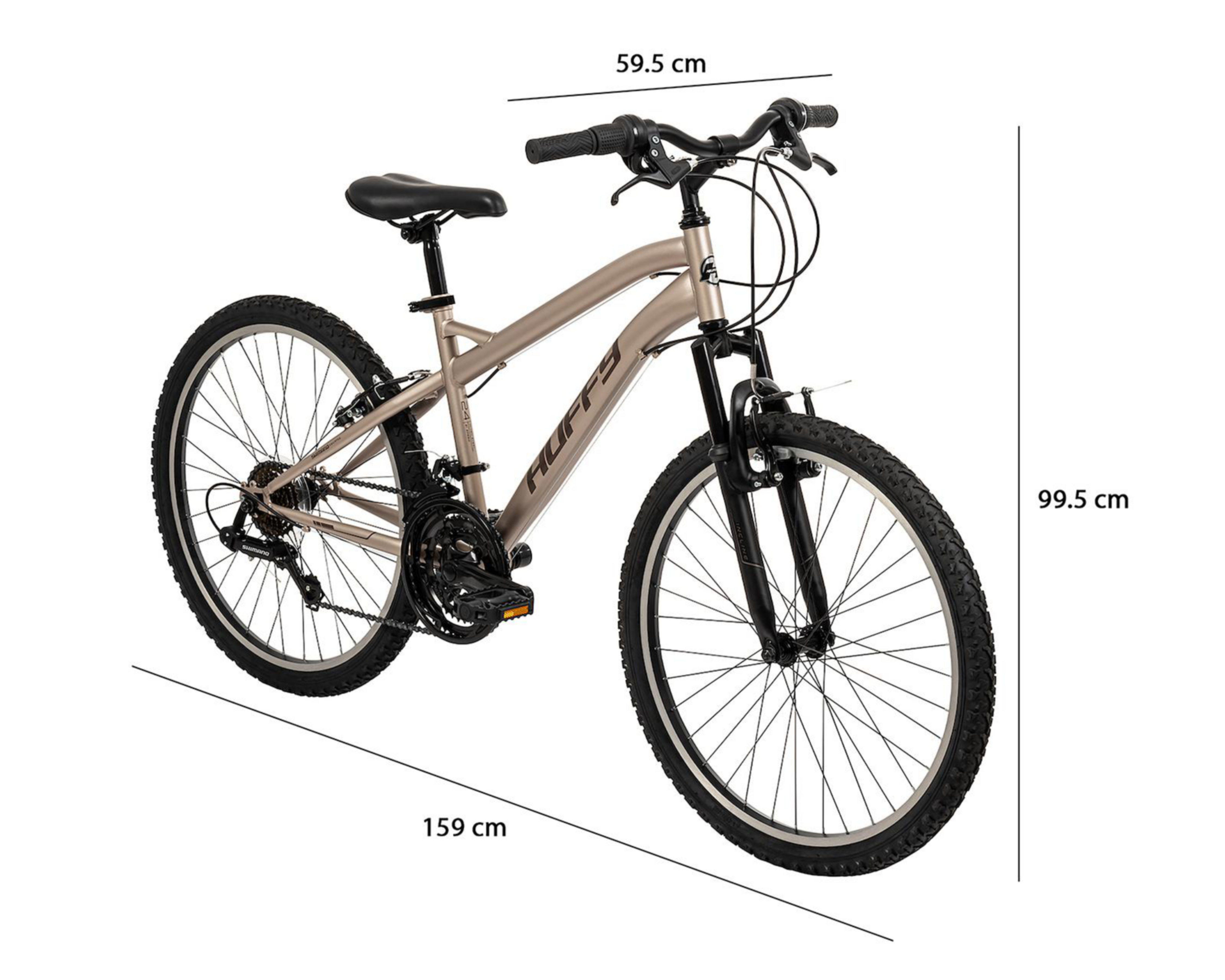 Foto 5 | Bicicleta de Montaña Huffy Incline Rodada 24 Dorada
