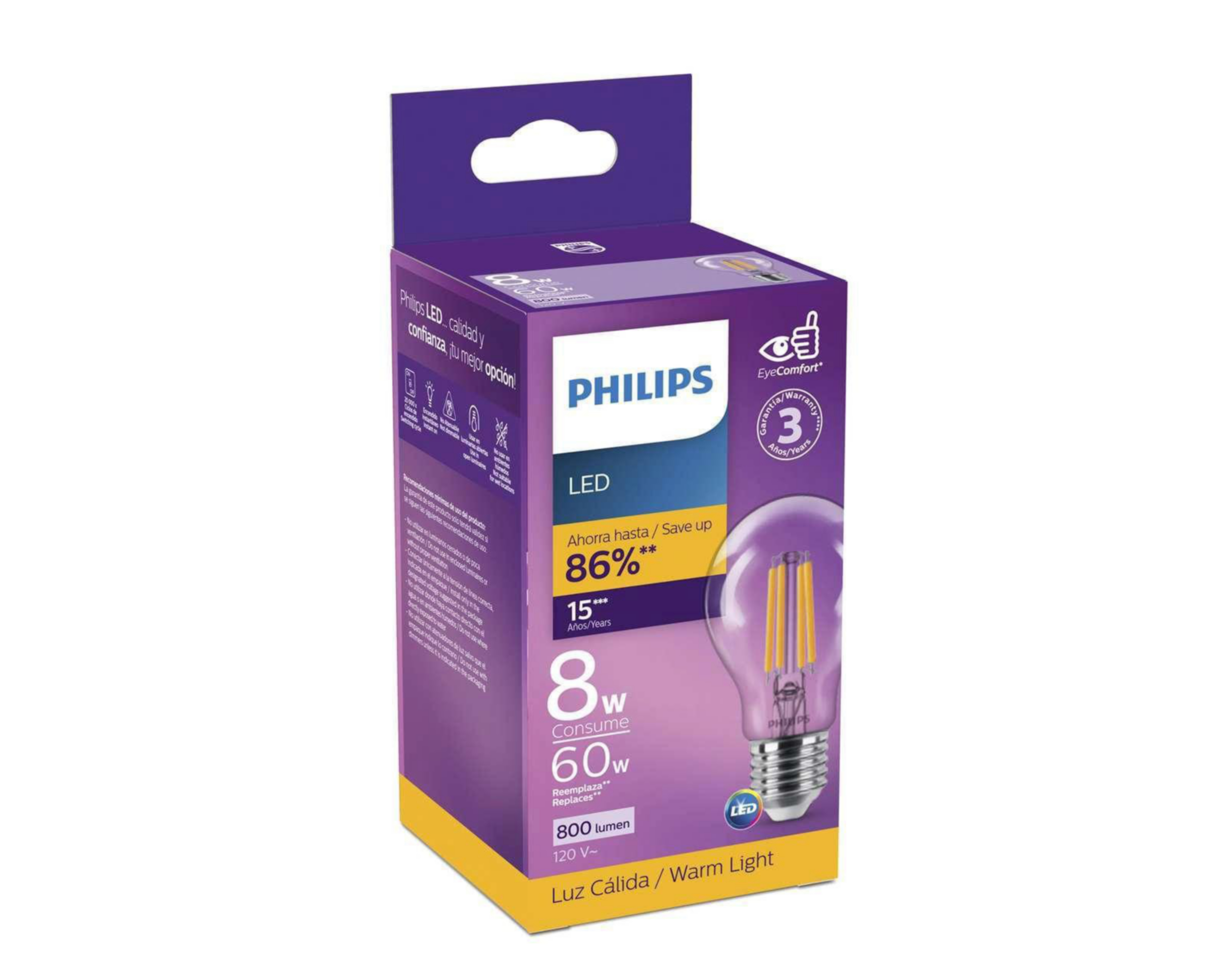 Foto 4 pulgar | Foco LED Philips 8W