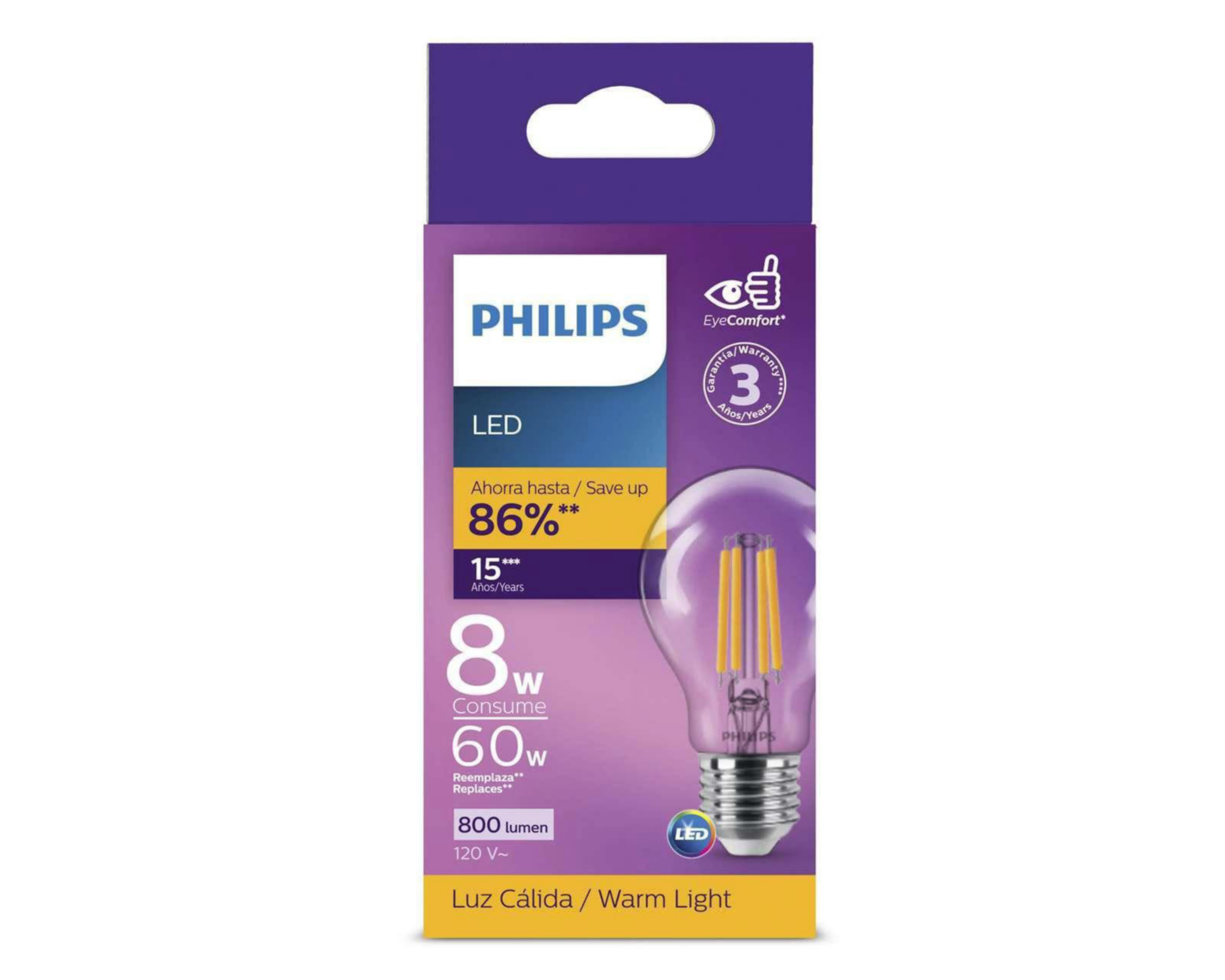 Foto 5 pulgar | Foco LED Philips 8W