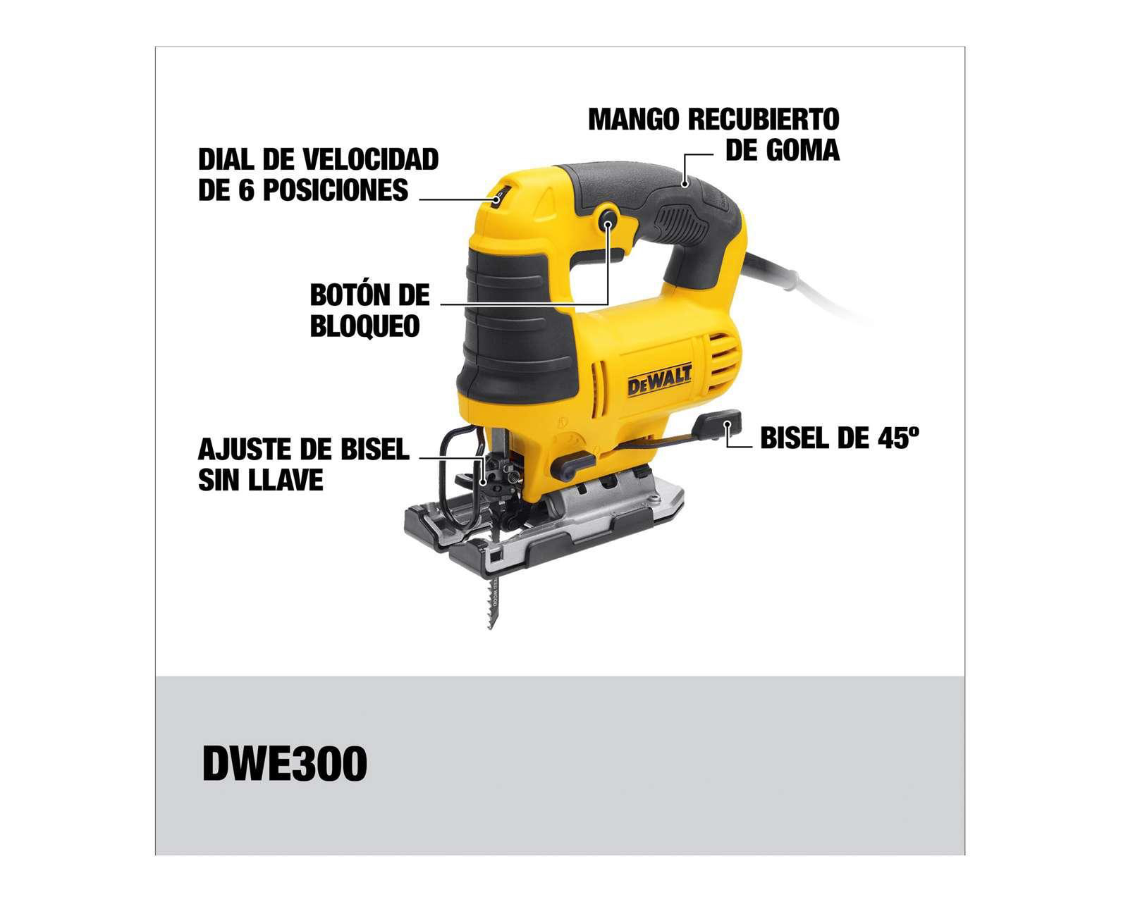 Foto 4 pulgar | Caladora DeWalt DW300-B3 650 W